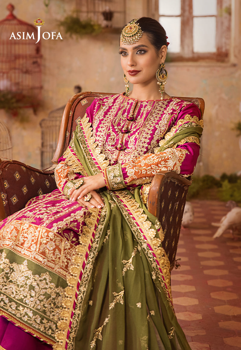 AJLR-02 DESIGNERS STITCHED EMBROIDERED SILK 3 PCS