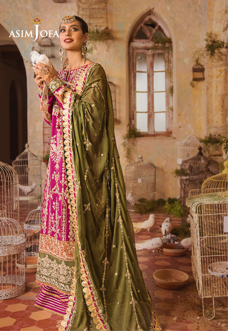 AJLR-02 DESIGNERS STITCHED EMBROIDERED SILK 3 PCS