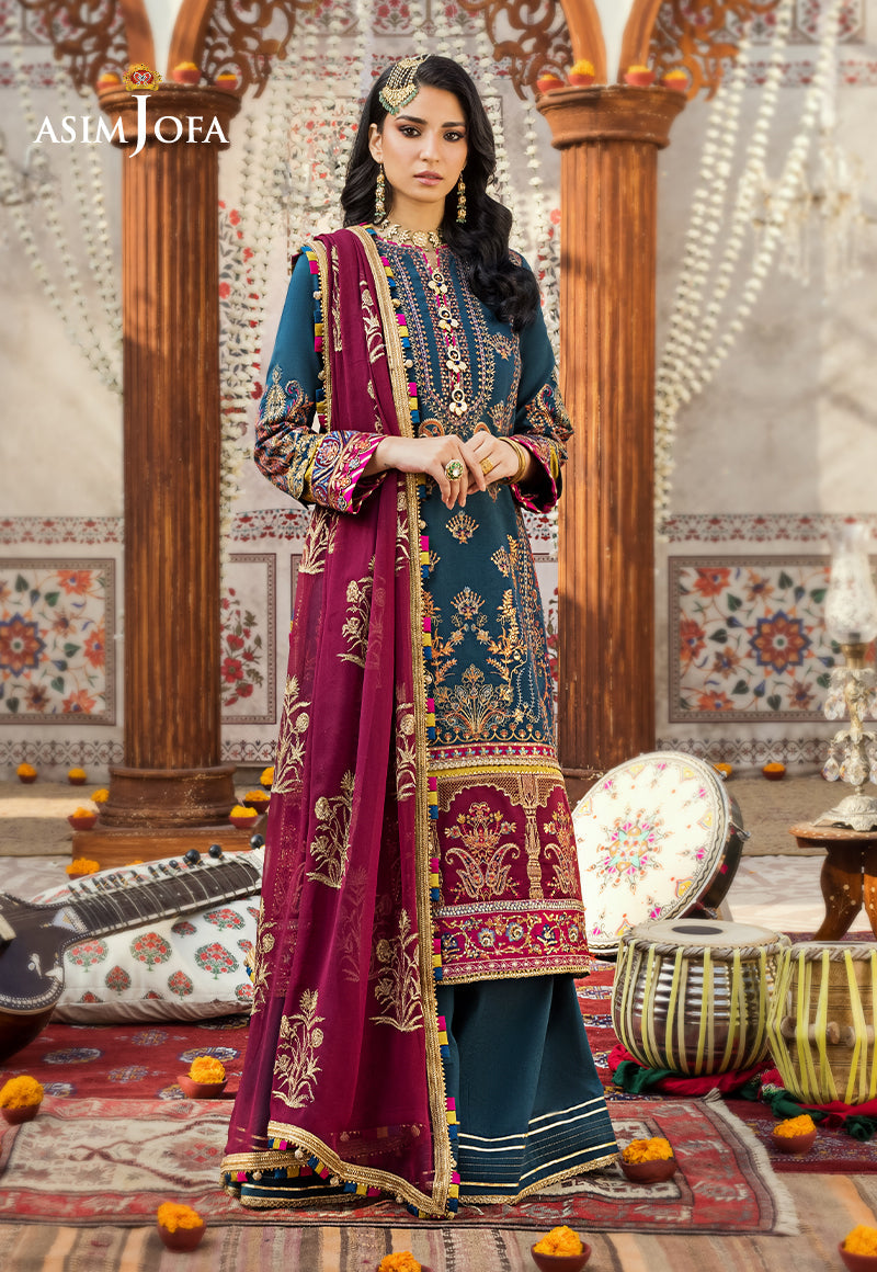 AJLR-12 EMBROIDERED LAWN 3 PCS