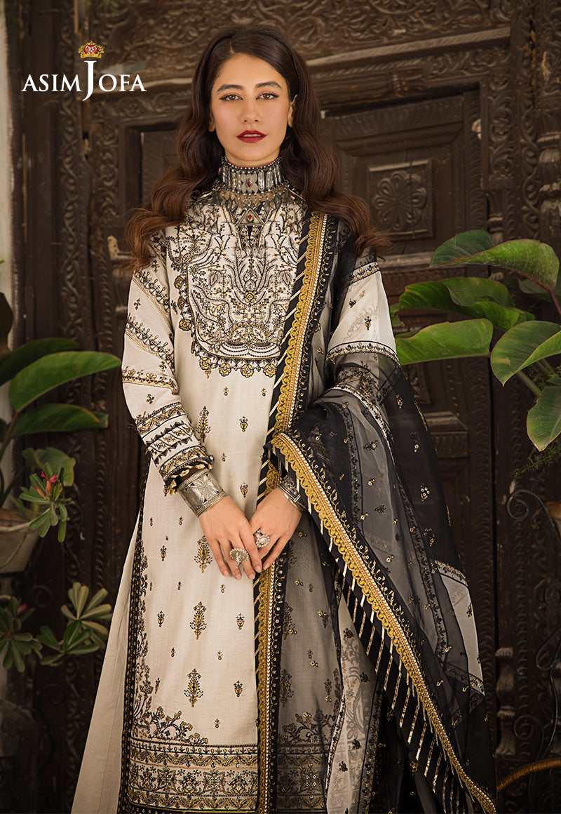 AJLR-18 EMBROIDERED LAWN 3 PCS