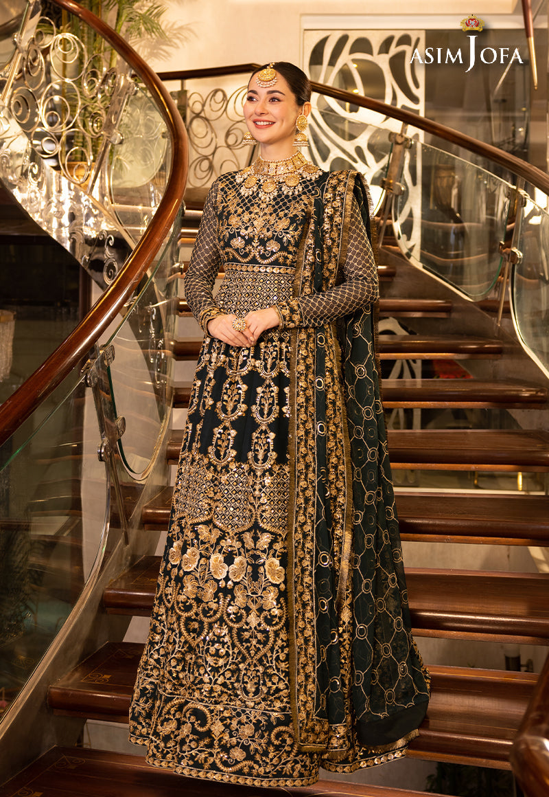 AJHJ-25 DESIGNERS STITCHED EMBROIDERED CHIFFON 3 PCS