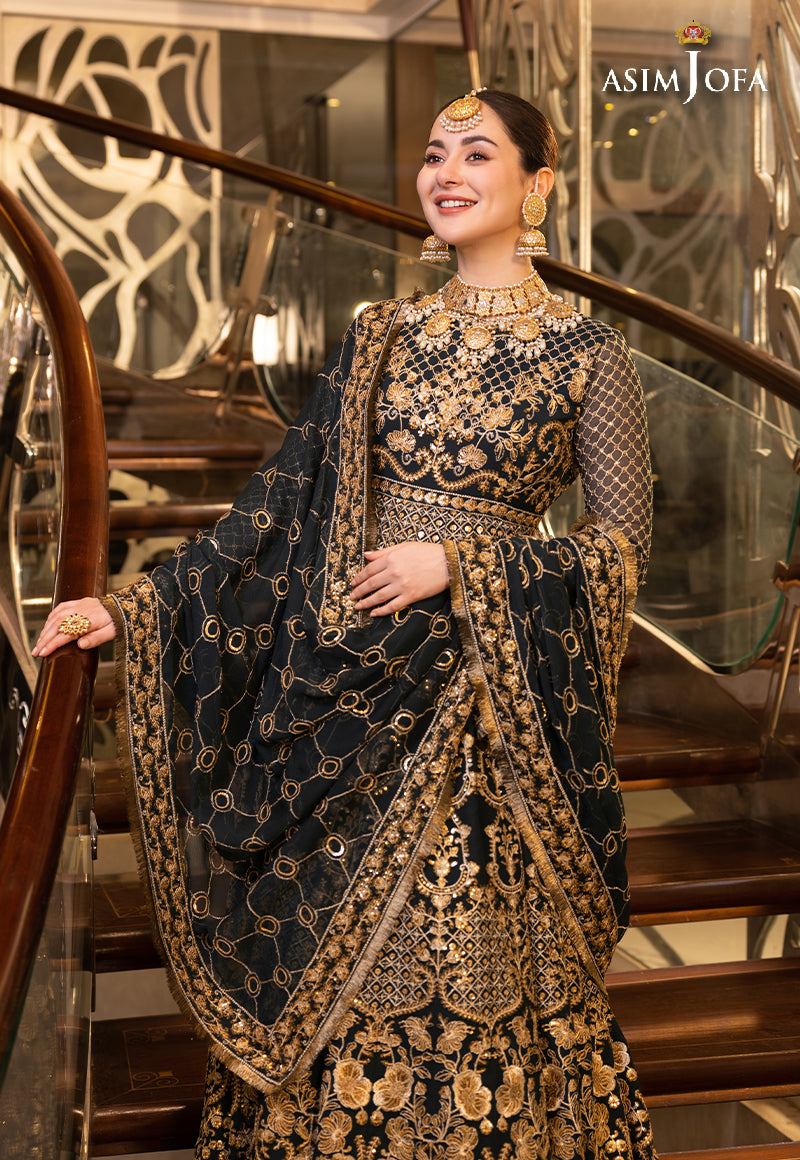 AJHJ-25 DESIGNERS STITCHED EMBROIDERED CHIFFON 3 PCS