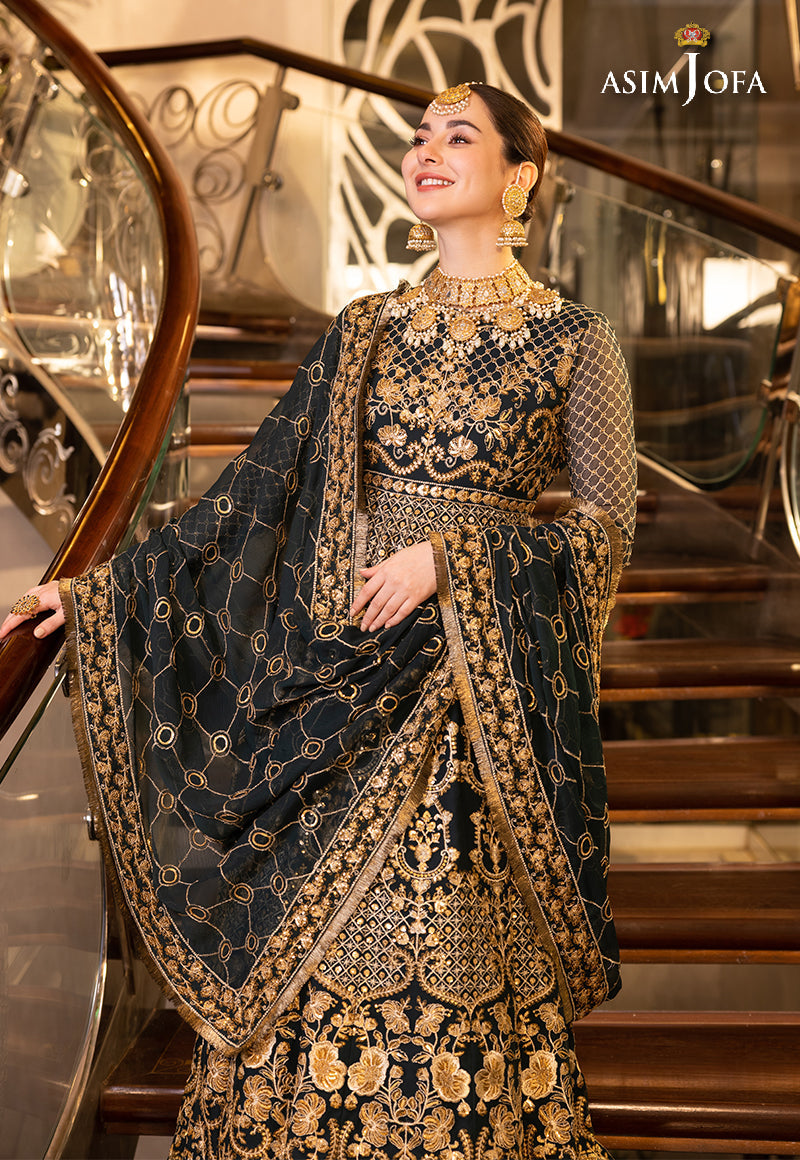 AJHJ-25 DESIGNERS STITCHED EMBROIDERED CHIFFON 3 PCS