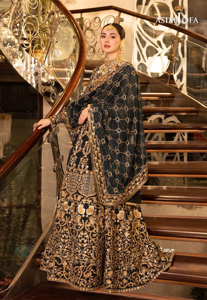 AJHJ-25 DESIGNERS STITCHED EMBROIDERED CHIFFON 3 PCS