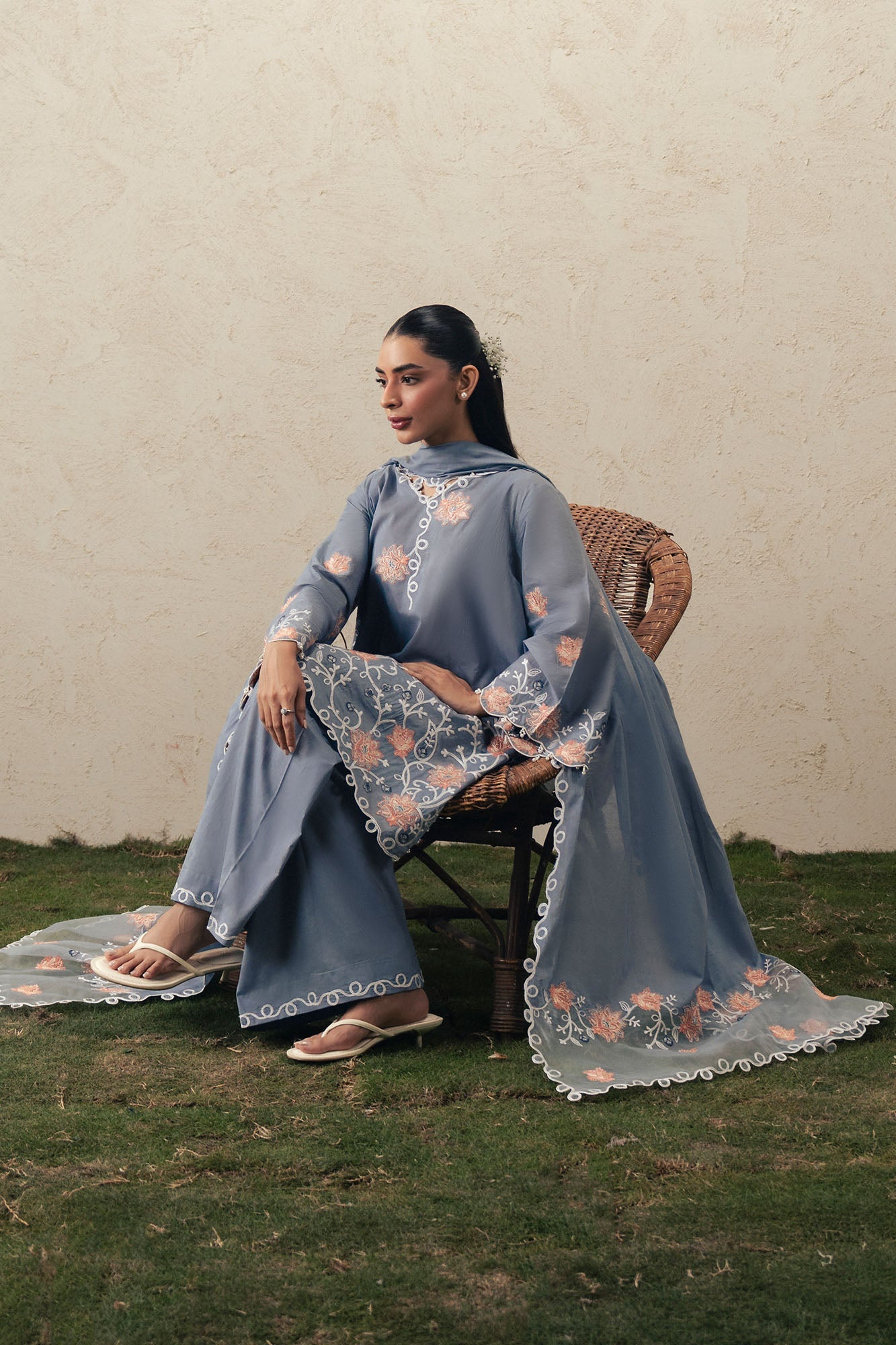 SAFRON SKY-3PC EMBROIDERED SUIT