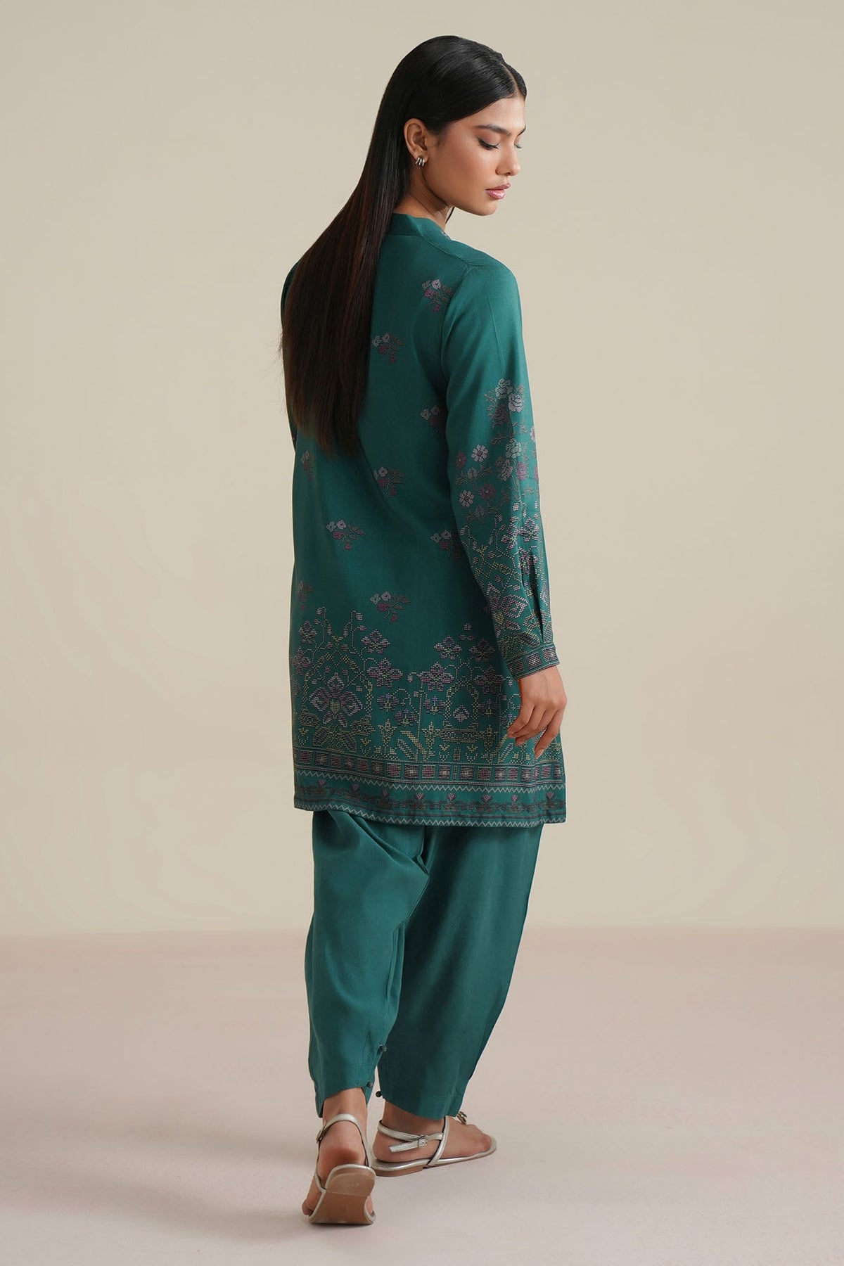 LUNAR FLORE -2PC LINEN PRINTED SUIT