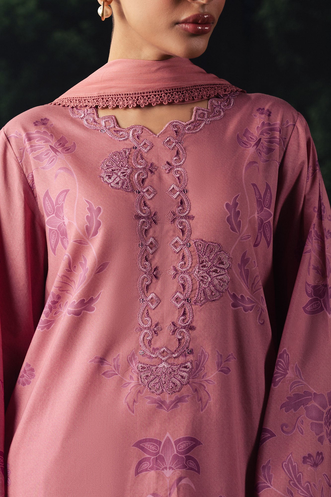 BLUSH ESSENCE-3PC PRINTED SUIT