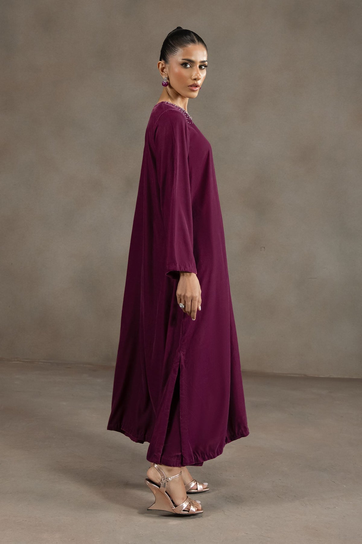 DUSTY PLUM-2PC (SHIRT & TROUSER)