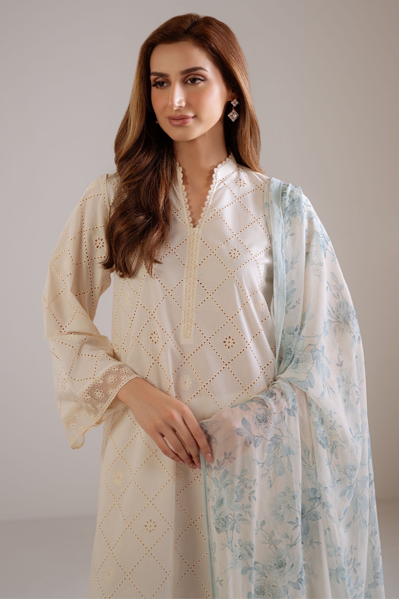 PORCELAIN SKY-2PC (SHIRT & DUPATTA)