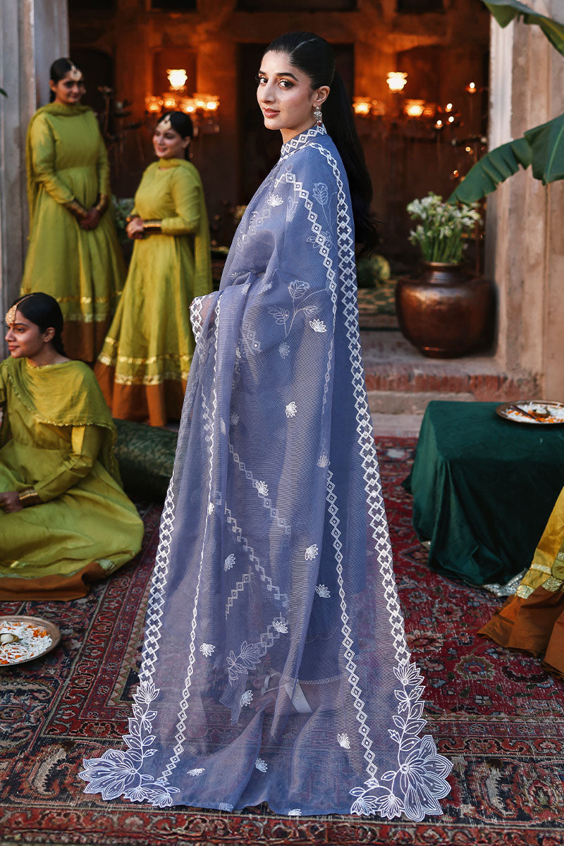 ETHNIC BLUE-3PC (SHIRT, TROUSER & DUPATTA)