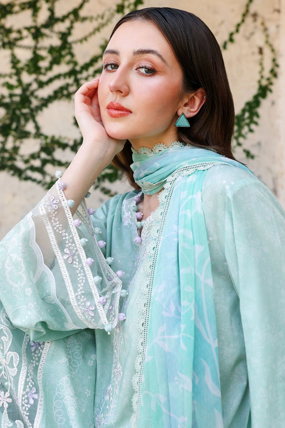 SUMMER BREEZE-3PC EMBROIDERED LAWN SUIT
