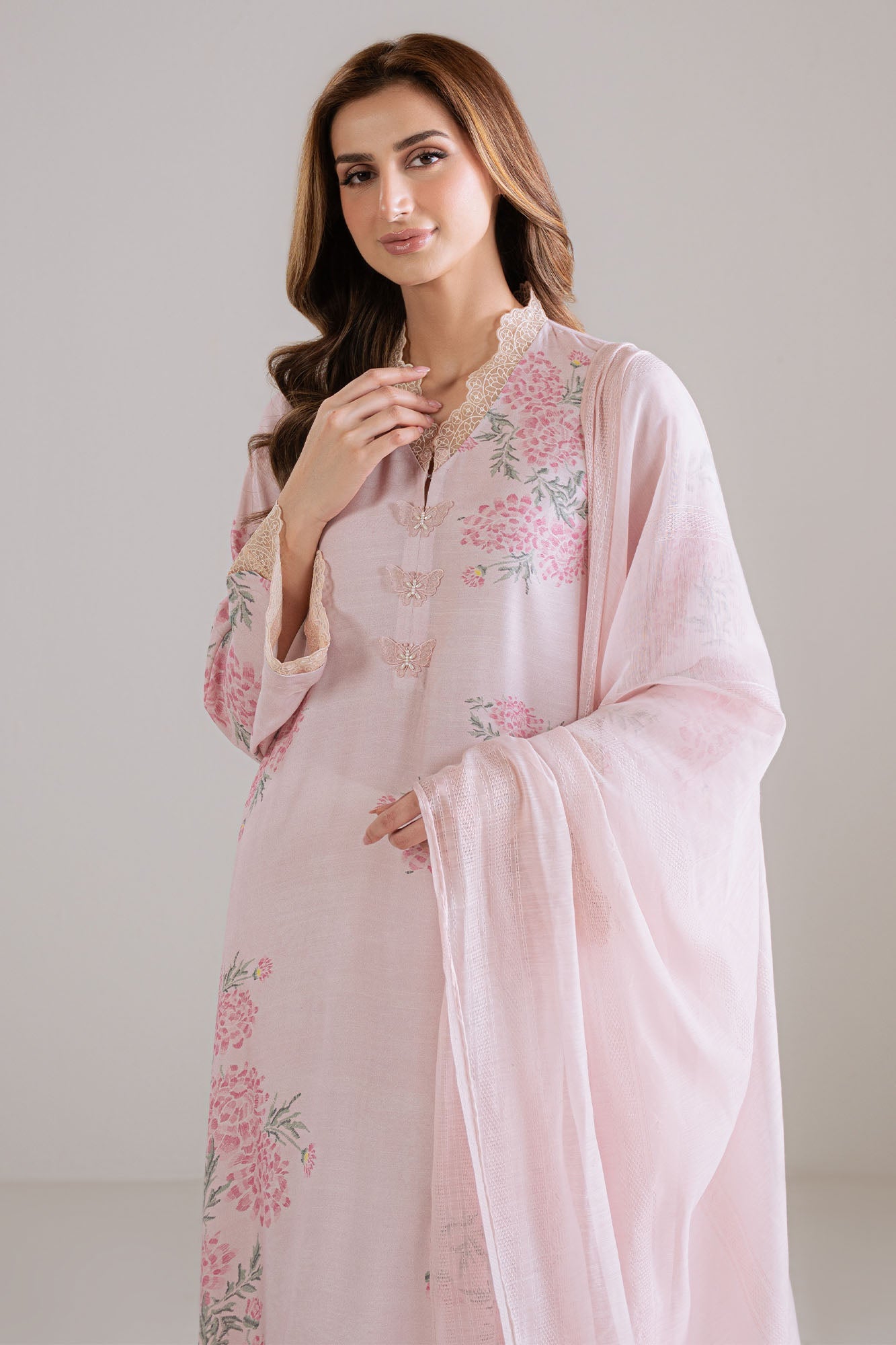 PINK REVERIE-2PC (SHIRT & DUPATTA)