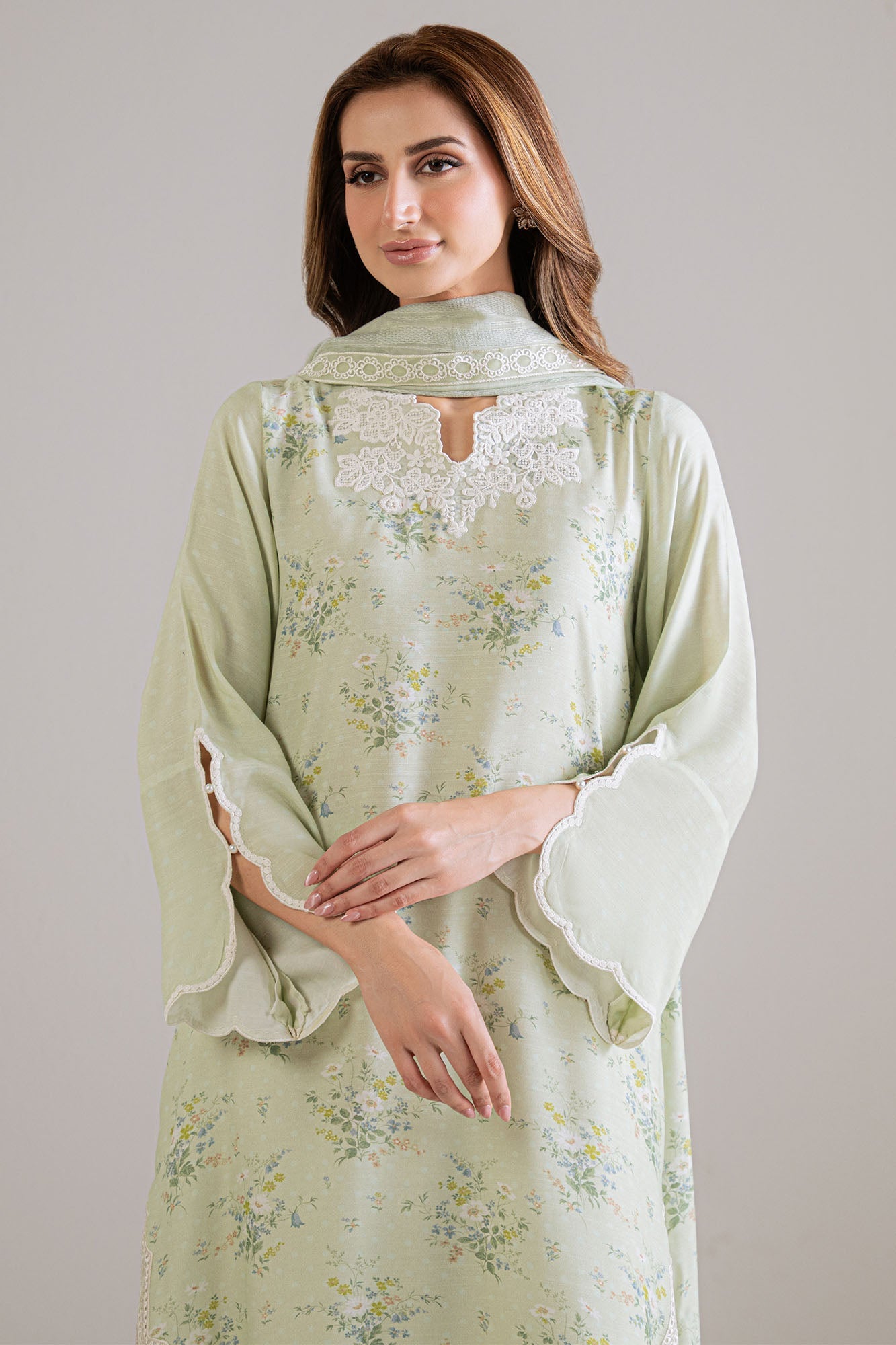 PALE DEW-2PC (SHIRT & DUPATTA)