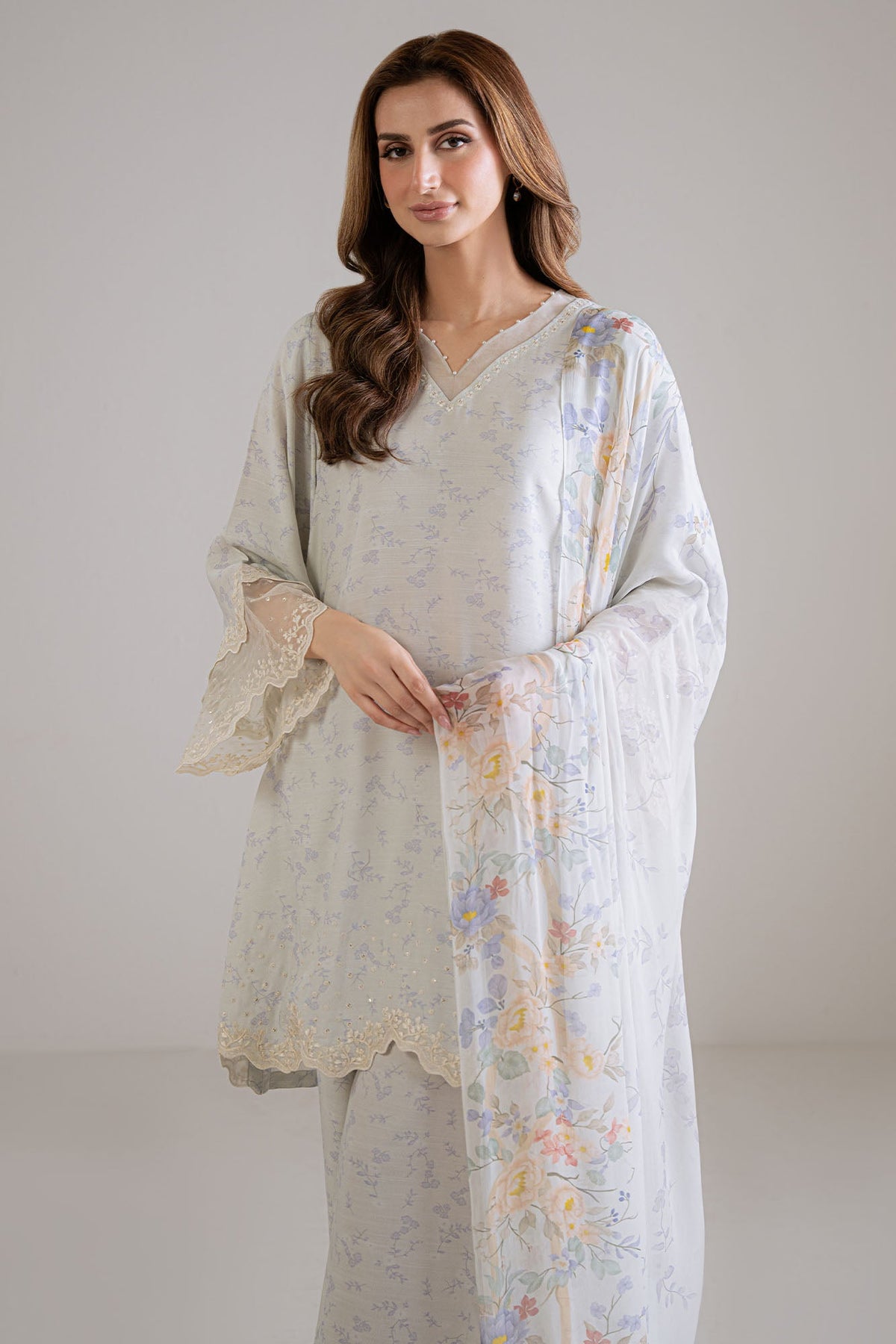 IVORY HUSH -3PC (SHIRT, TROUSER & DUPATTA)