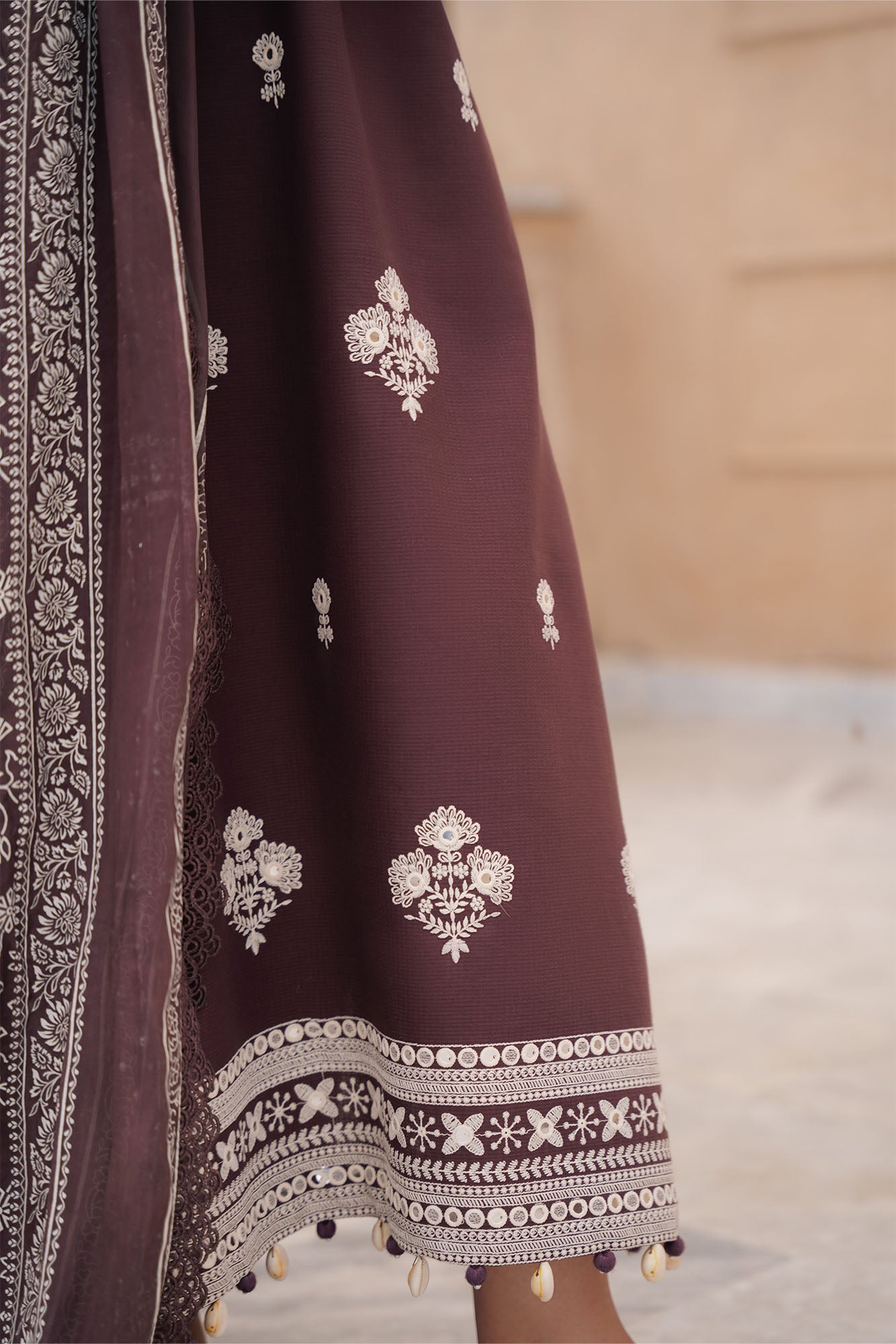 NOIR UMBER-3PC EMBROIDERED LAWN SUIT