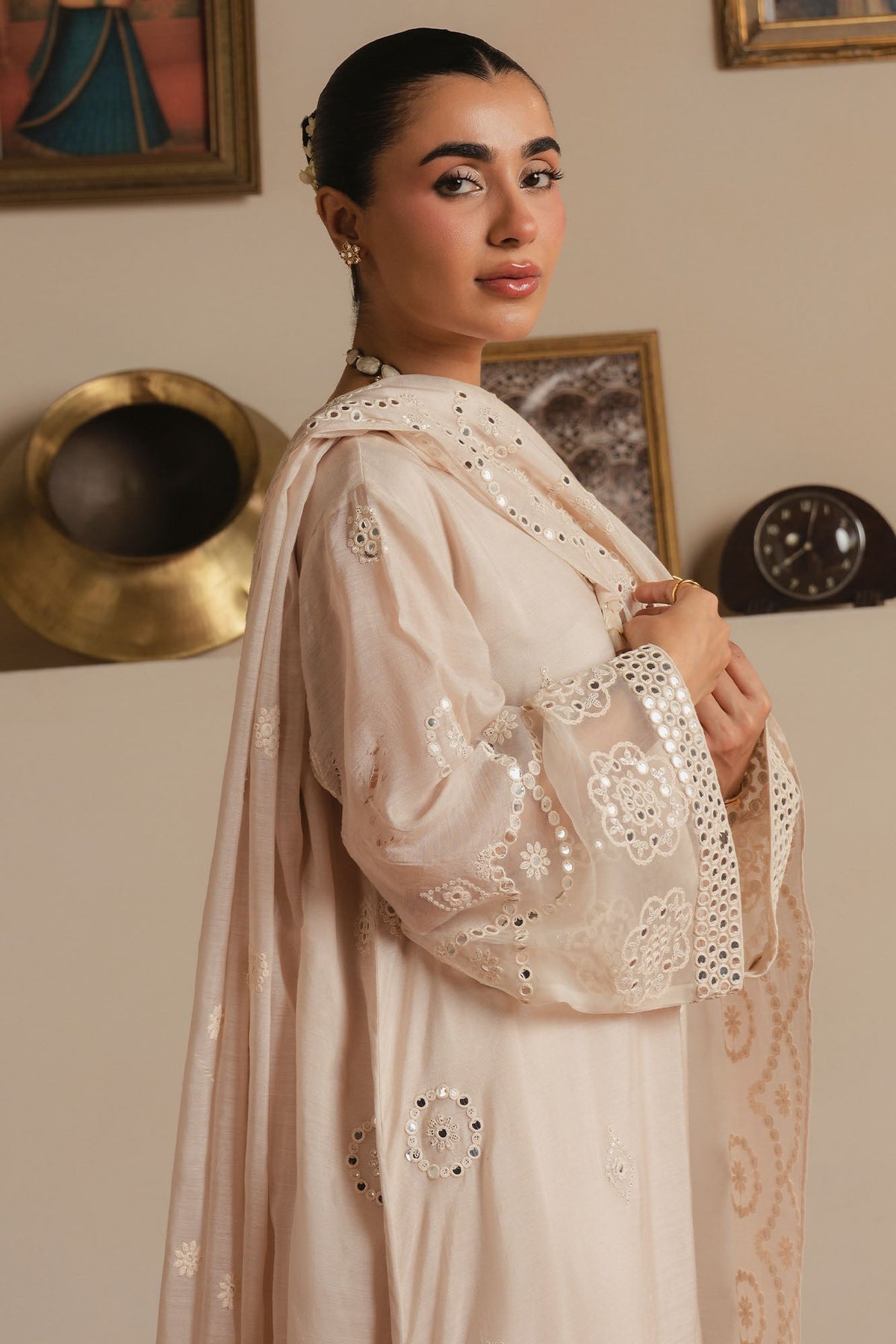 LUNAR FROST-3PC (SHIRT, TROUSER & DUPATTA)