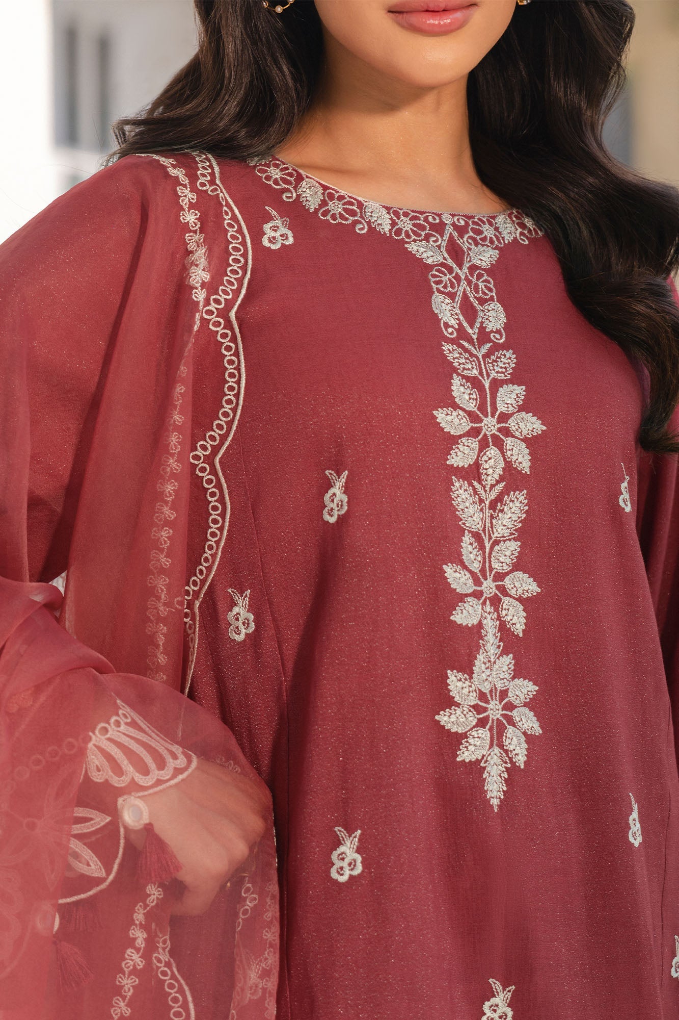 RUST EMBER-2PC (SHIRT & DUPATTA)