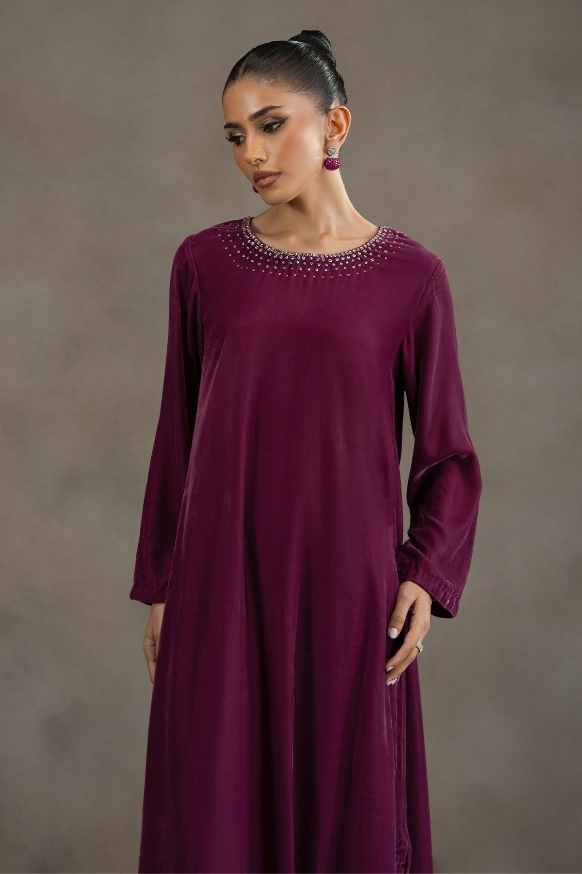 DUSTY PLUM-2PC (SHIRT & TROUSER)