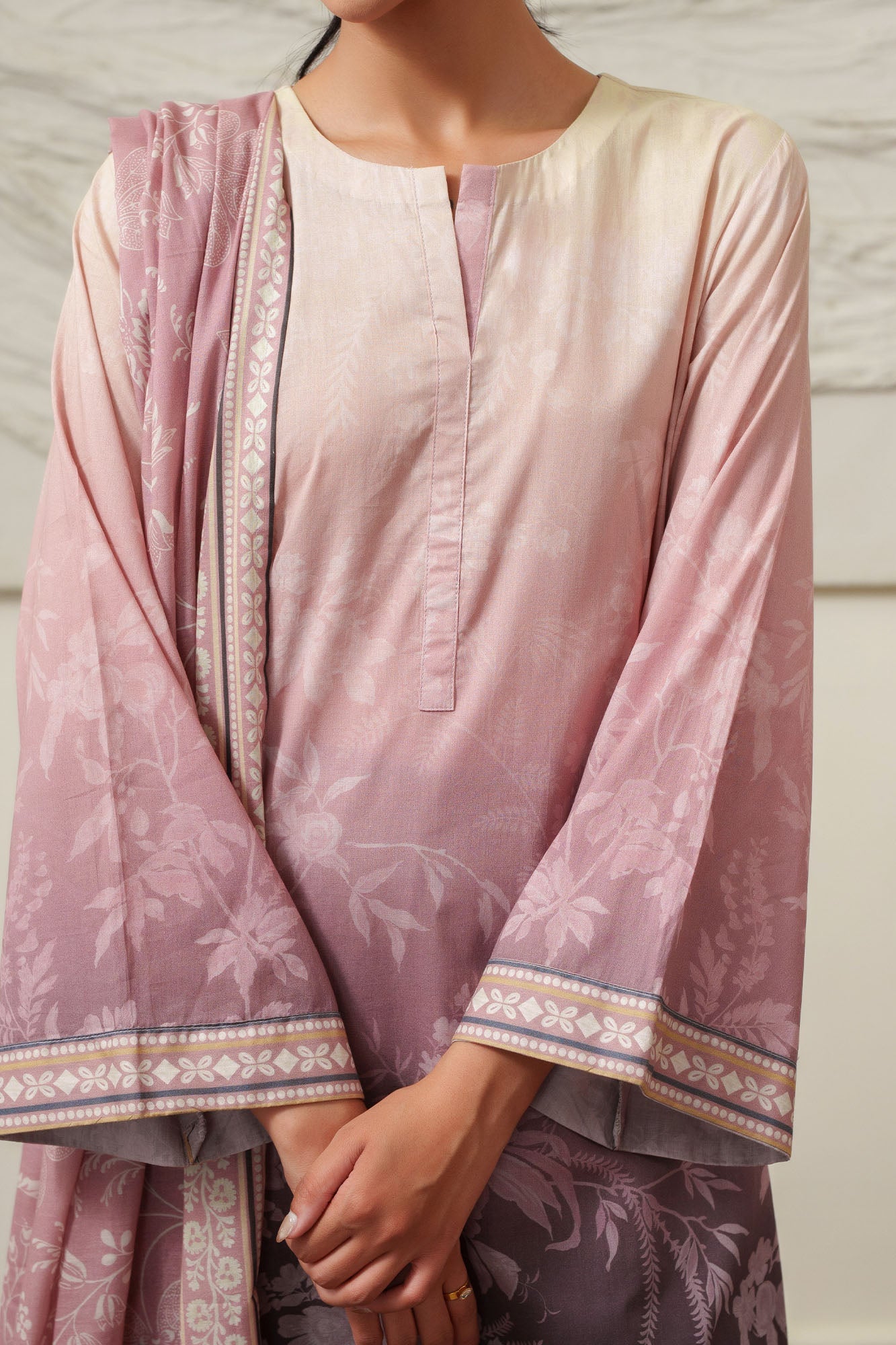 ORCHID BLUSH-3 PIECE PRINTED LAWN SUIT