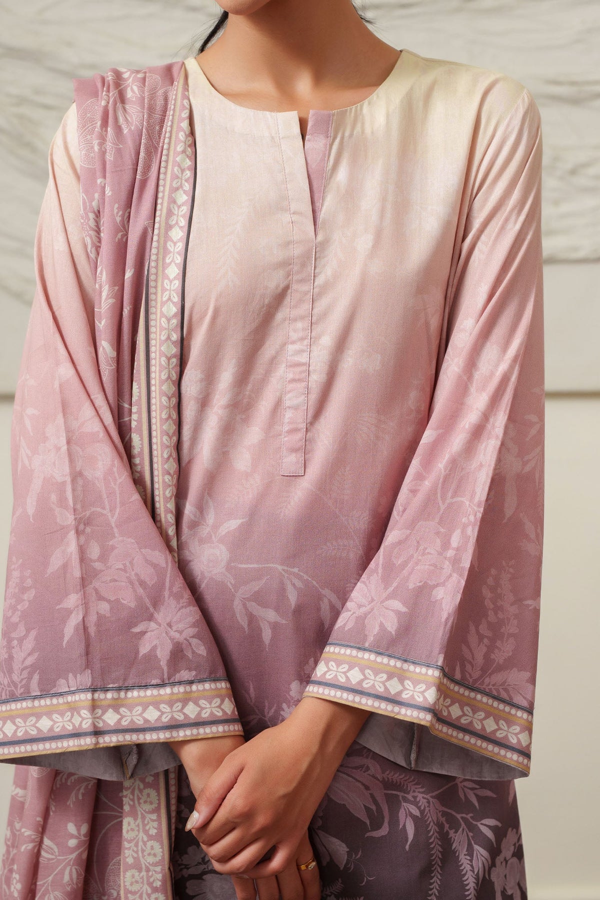 ORCHID BLUSH-3 PIECE PRINTED LAWN SUIT