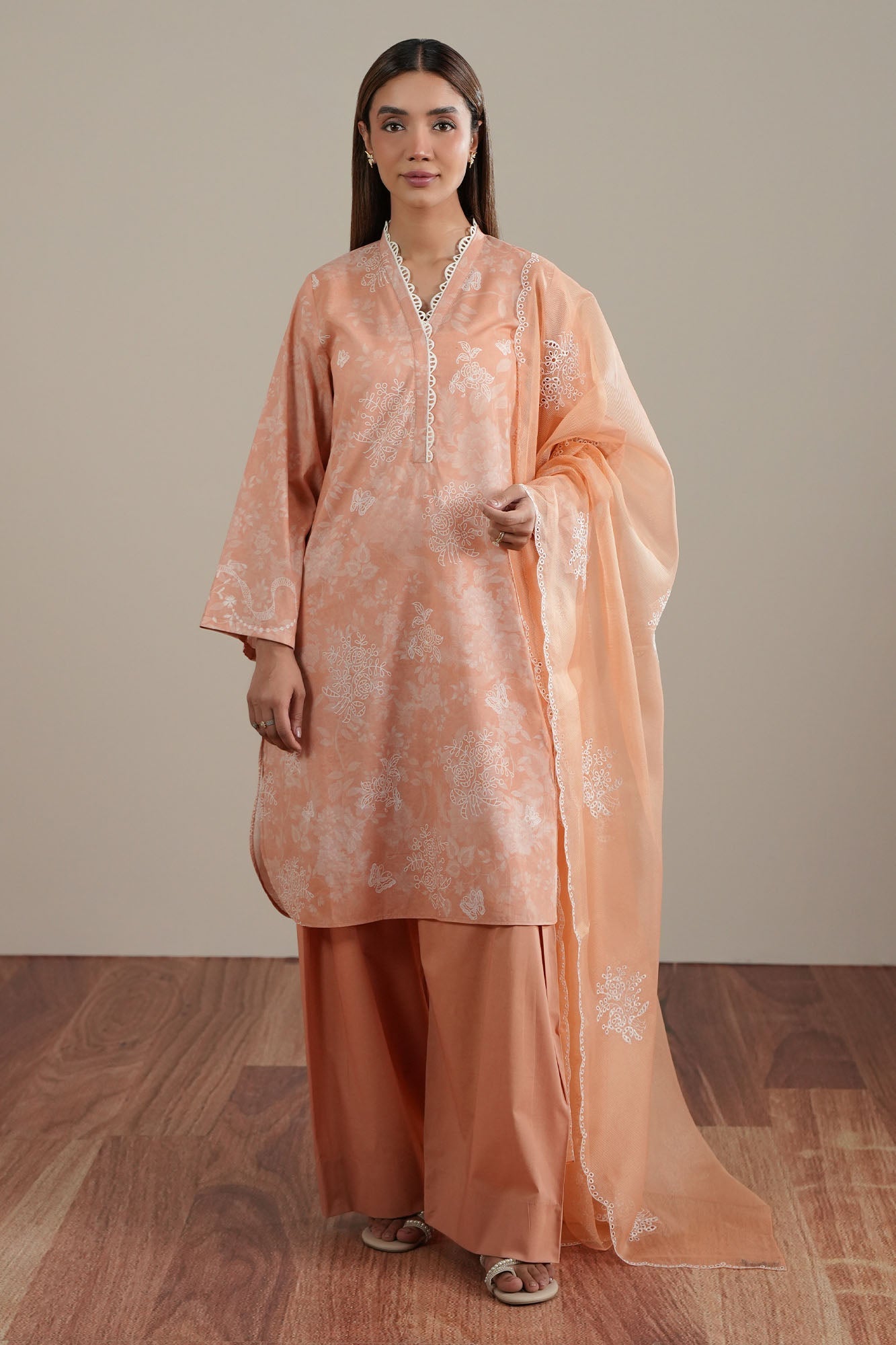 FLORAL CANVAS-2PC (SHIRT & DUPATTA)