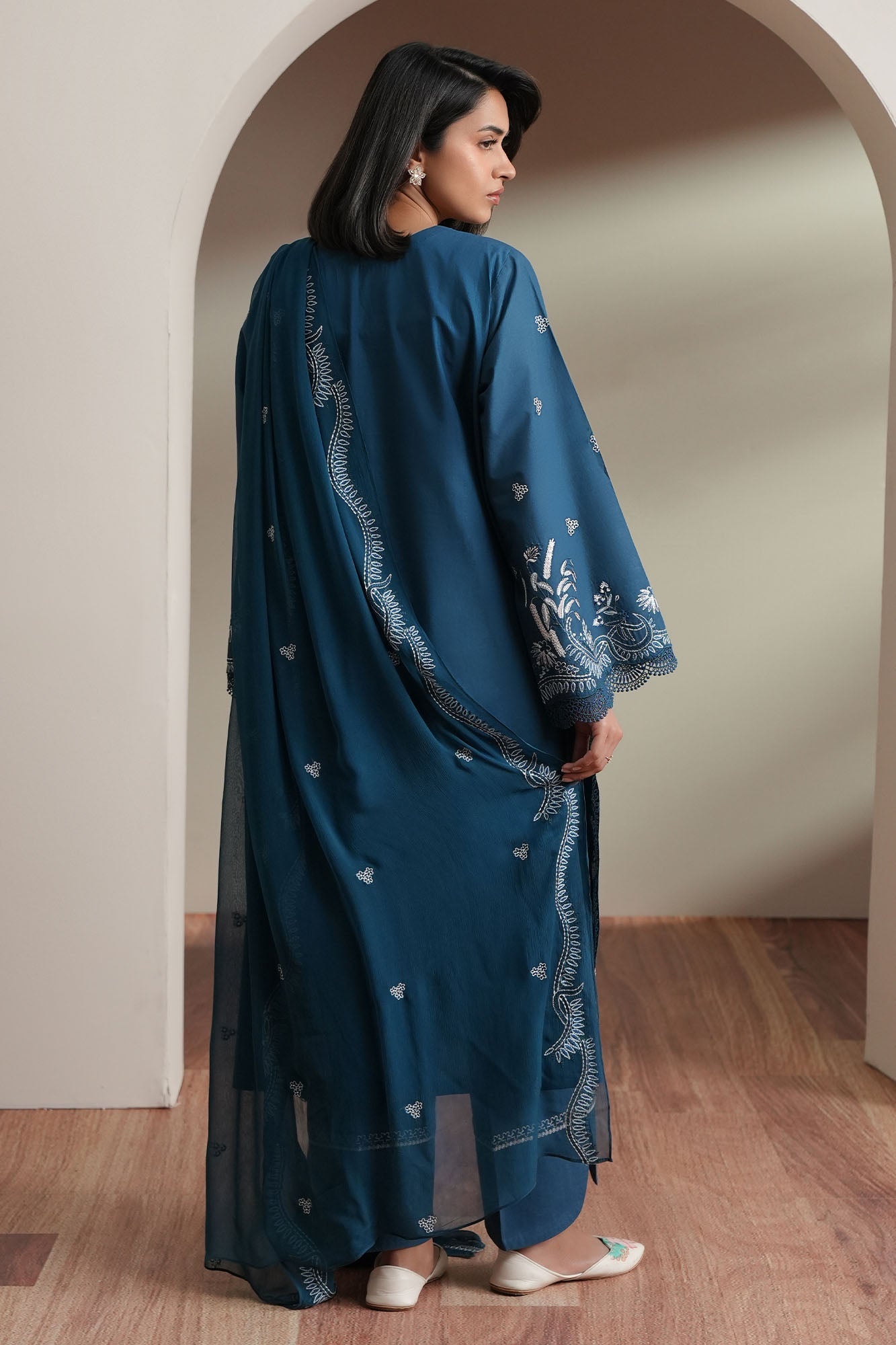 SAPPHIRE GARDEN-3PC (SHIRT, TROUSER & DUPATTA)