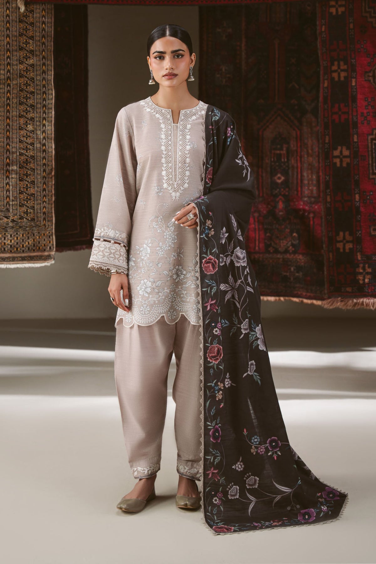 PETAL HAZE-3PC KHADDAR PRINTED SUIT
