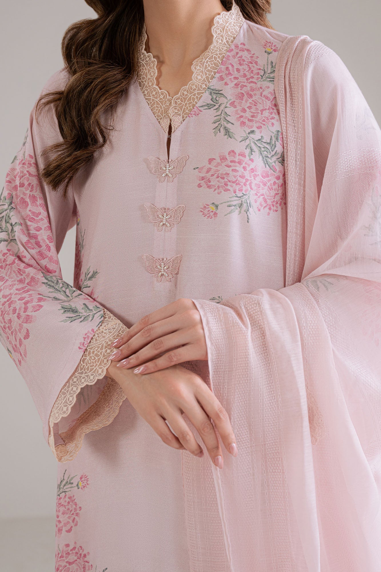 PINK REVERIE-2PC (SHIRT & DUPATTA)