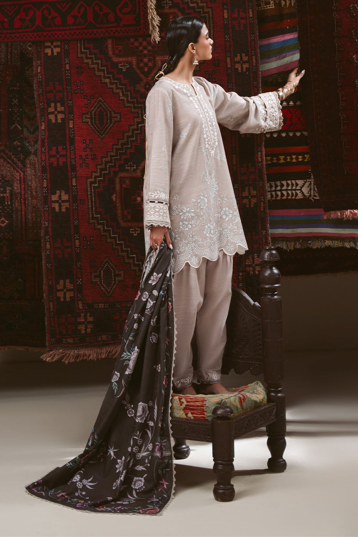 PETAL HAZE-3PC KHADDAR PRINTED SUIT