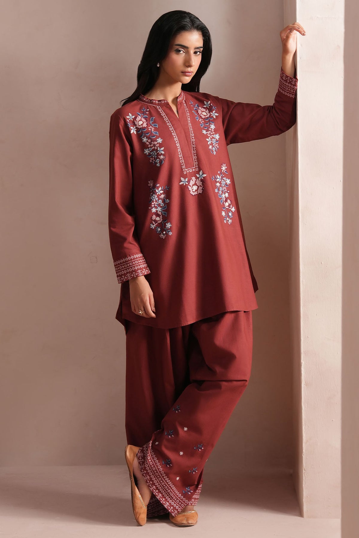 BURNT CLAY-2PC (SHIRT & TROUSER)