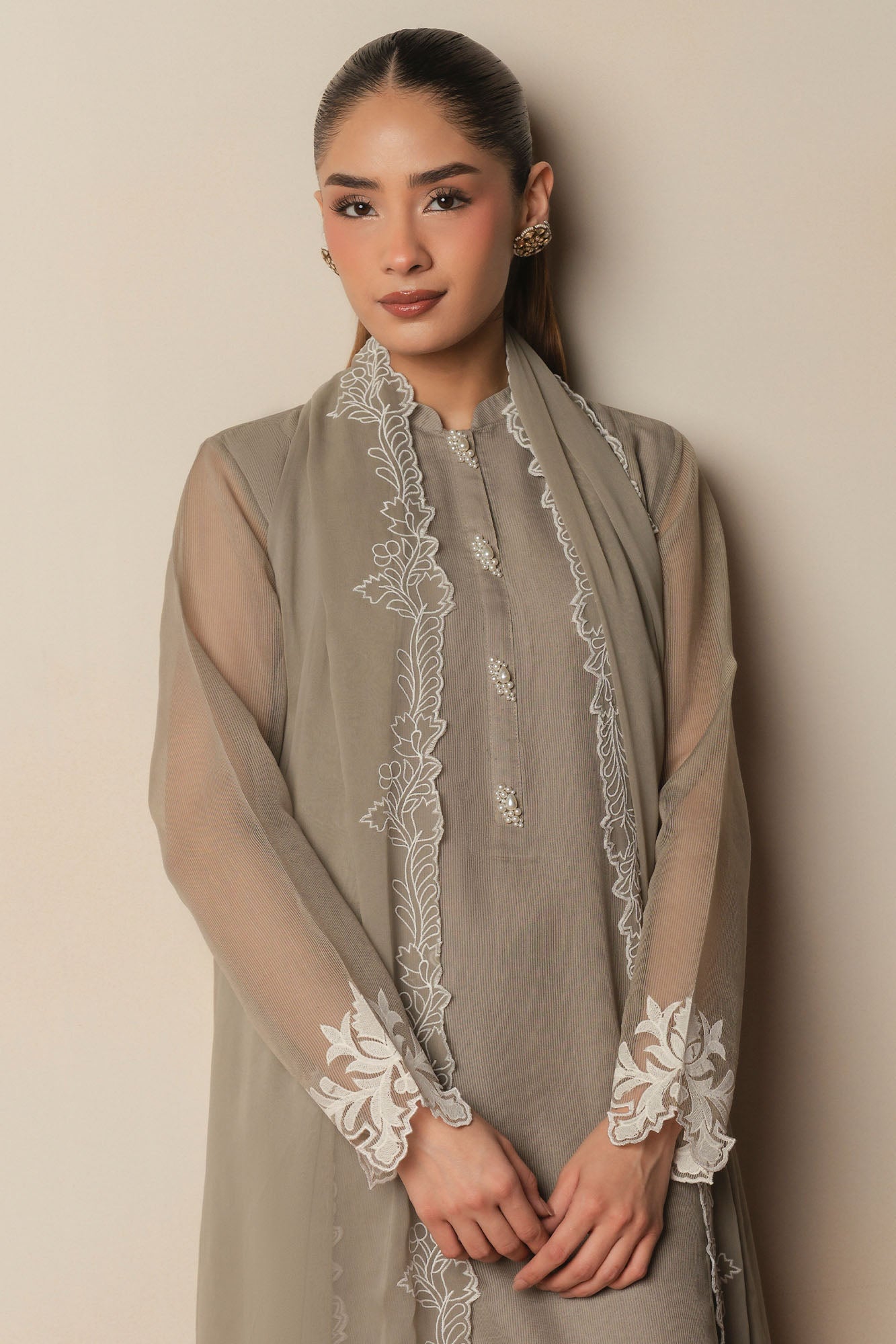 PURITAN GRAY -3PC (SHIRT, TROUSER & DUPATTA)