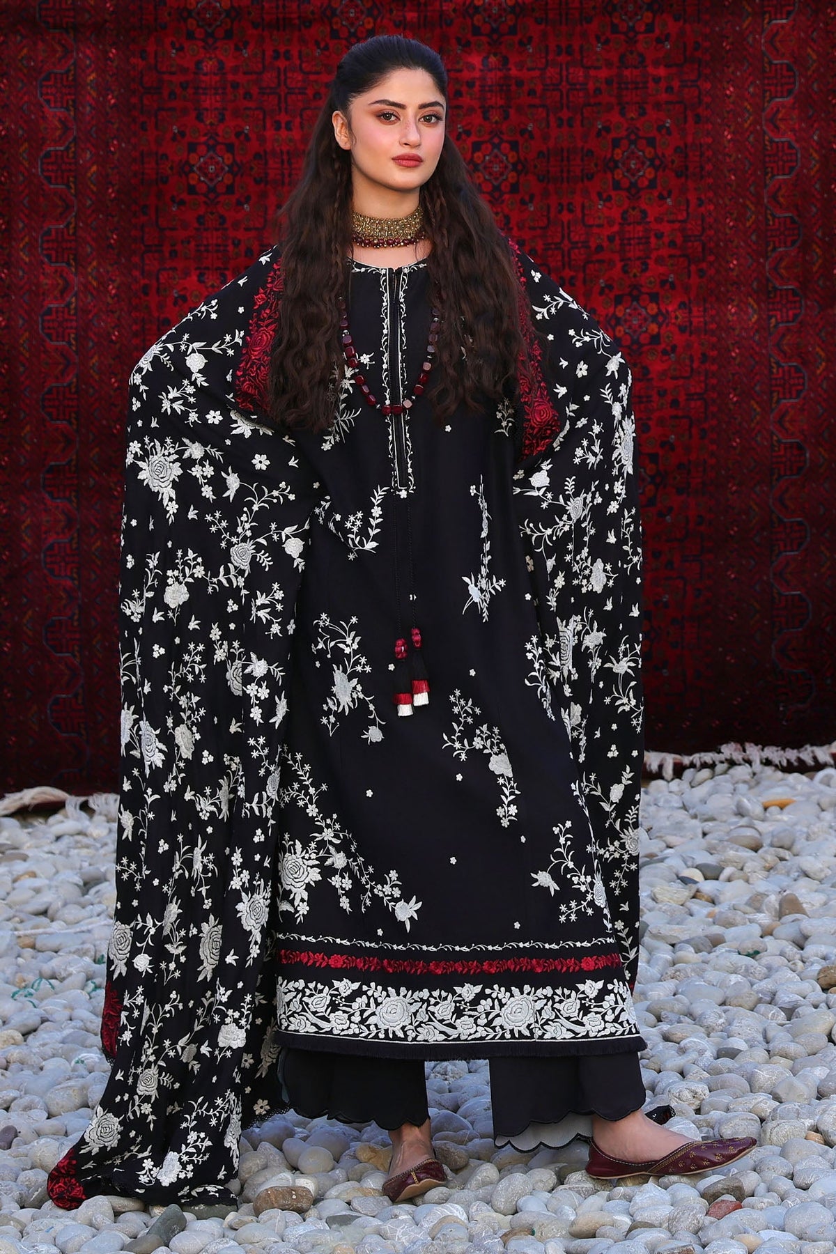 RAVEN ORCHID-3PC MARINA EMBROIDERED SUIT