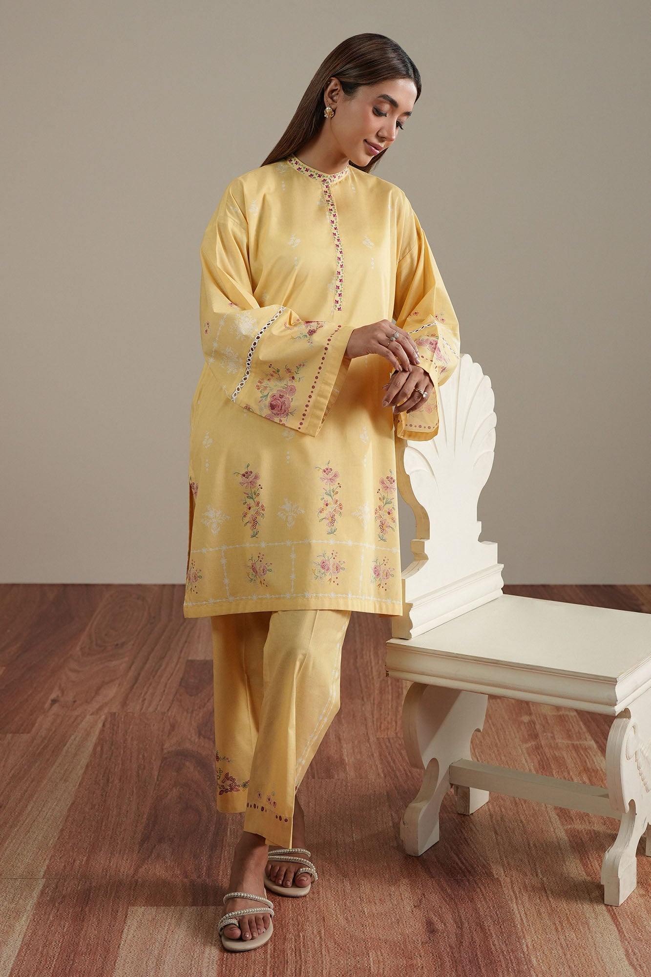 GARNET BLOOM-2PC (SHIRT & TROUSER)