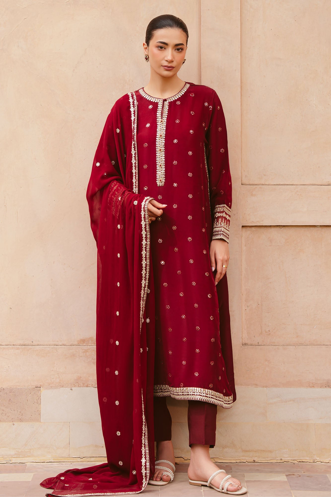 RUBY RADIANCE-3PC (SHIRT, TROUSER & DUPATTA)