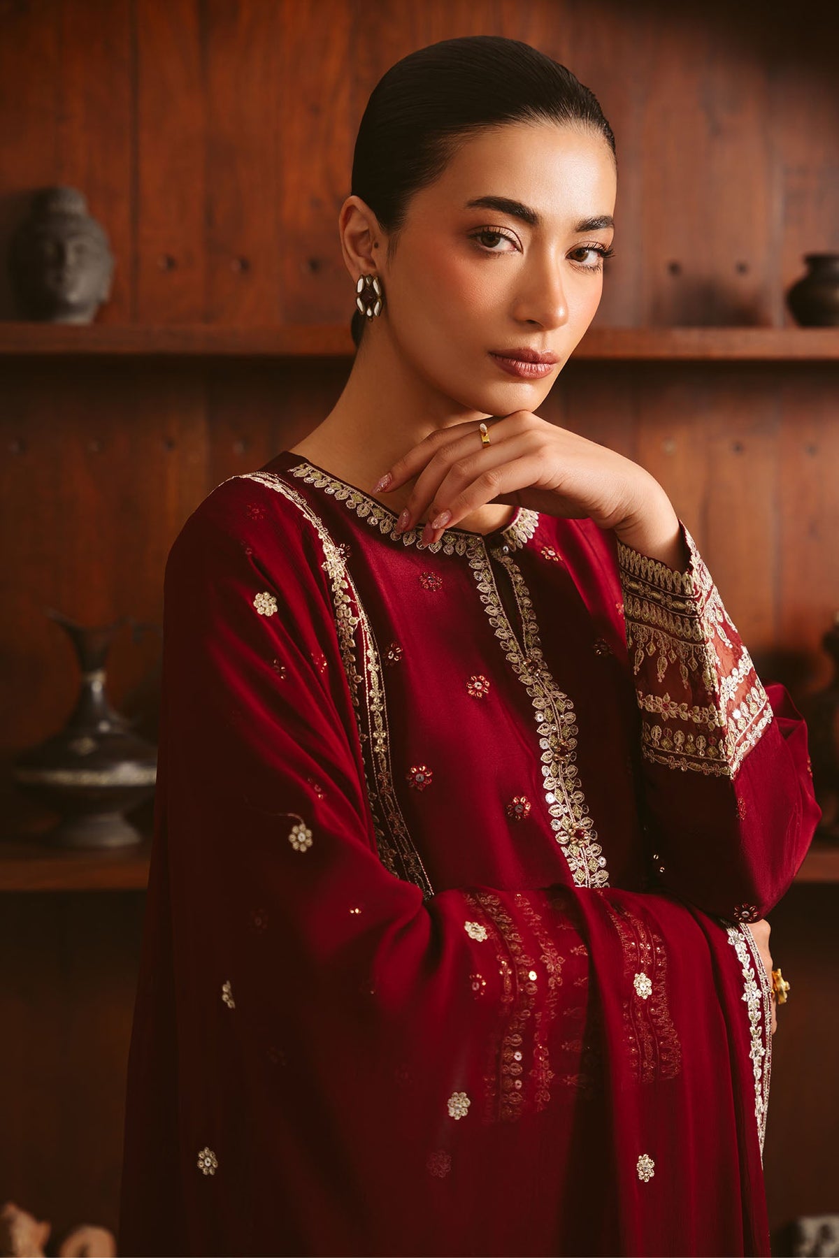RUBY RADIANCE-3PC (SHIRT, TROUSER & DUPATTA)