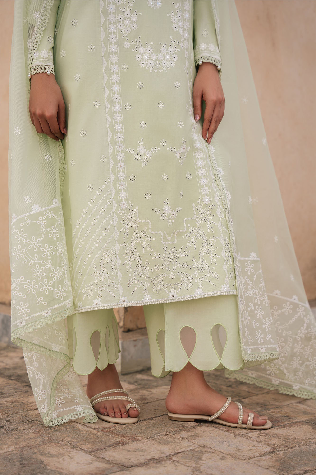 LUMIERE MEADOW-3PC EMBROIDERED LAWN SUIT