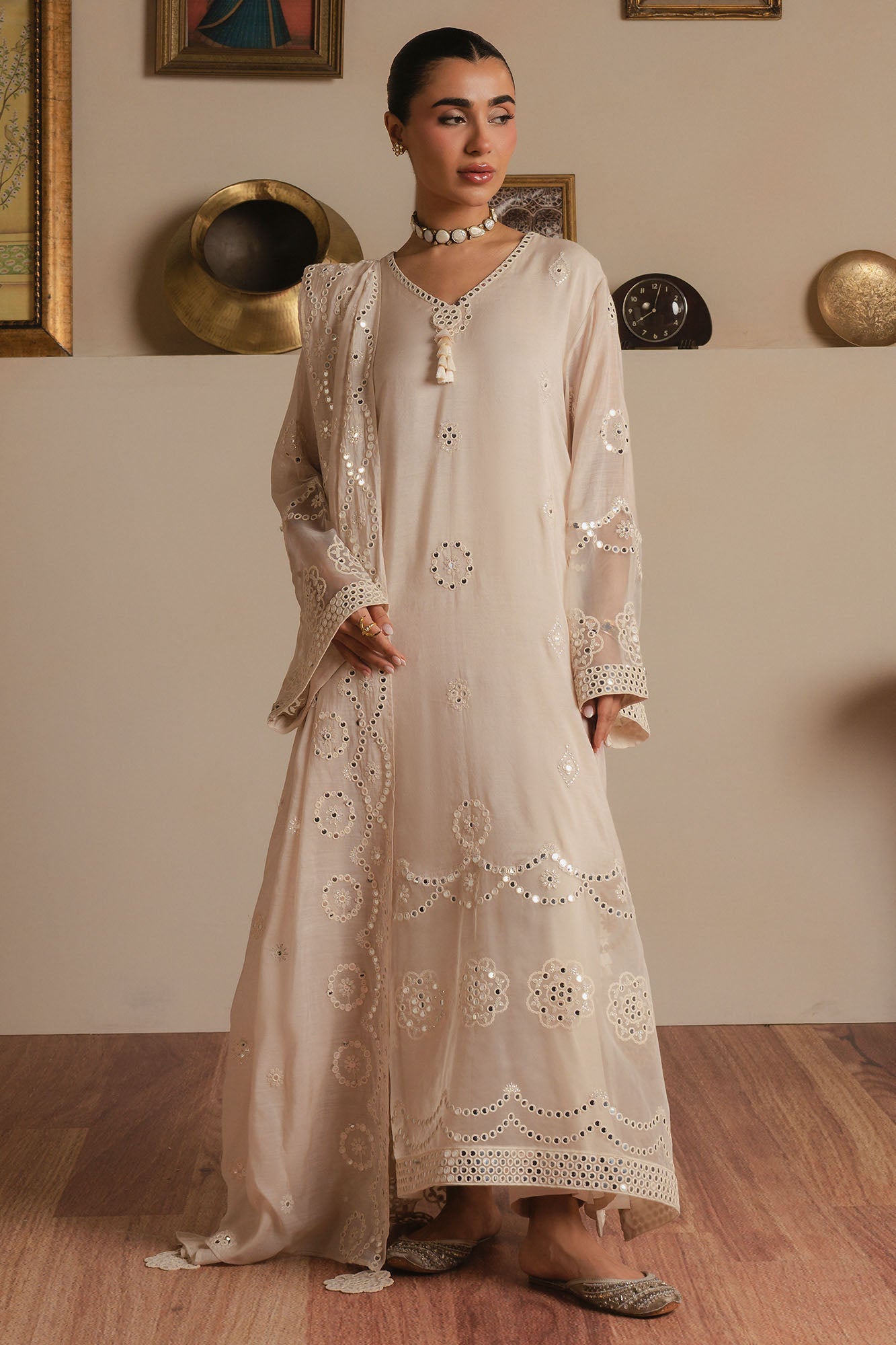 LUNAR FROST-3PC (SHIRT, TROUSER & DUPATTA)