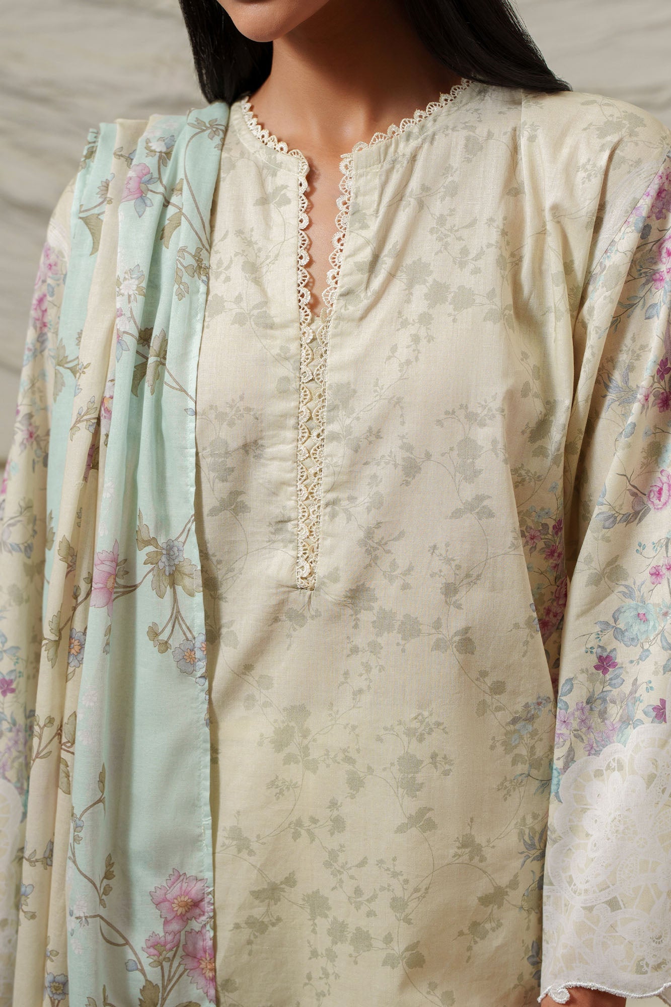 FLORAL DUSK-3 PIECE PRINTED LAWN SUIT