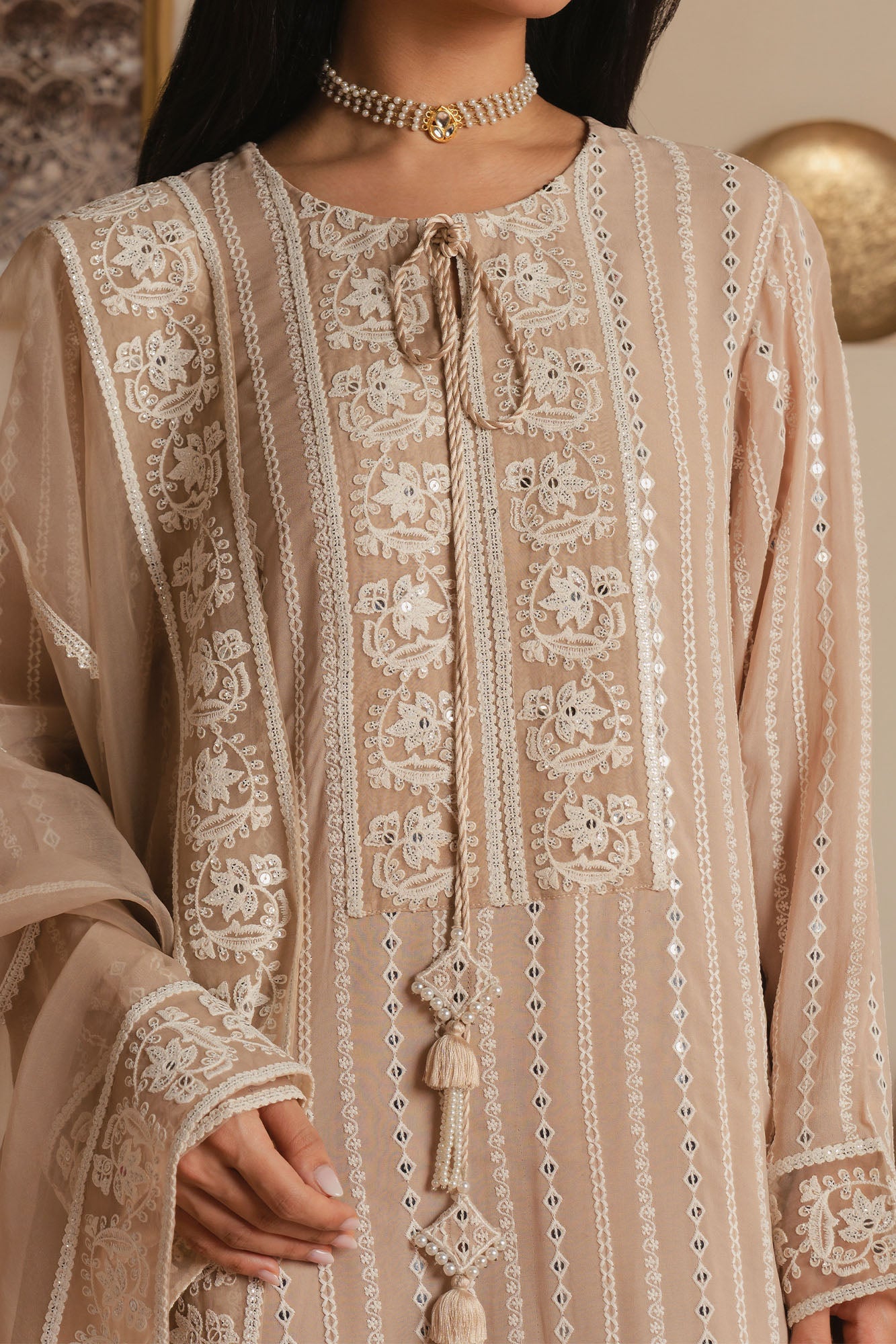 SANDSTONE GRACE -3PC (SHIRT, TROUSER & DUPATTA)