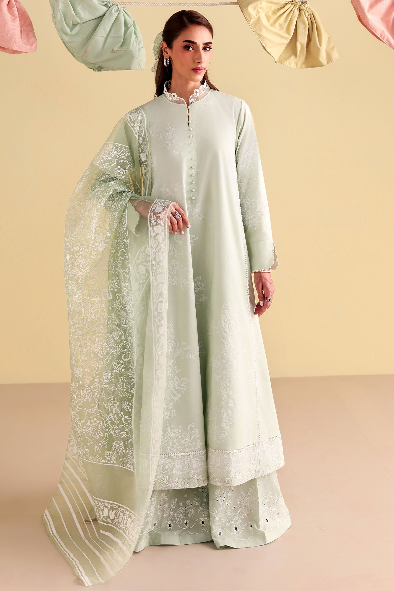 LIGHT JADE-3PC PRINTED LAWN SUIT