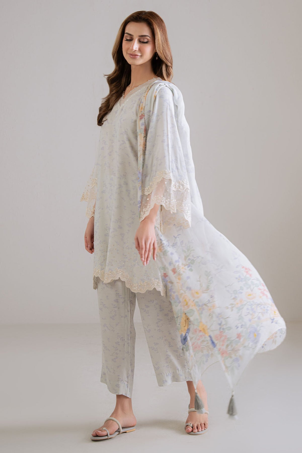 IVORY HUSH -3PC (SHIRT, TROUSER & DUPATTA)
