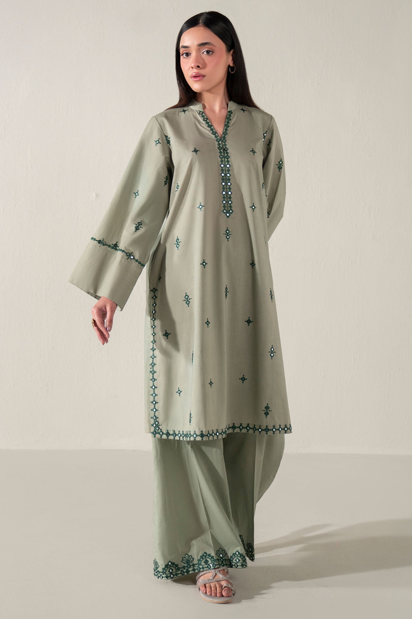 CYMBIDIUM ORCHID -2PC (SHIRT & TROUSER)