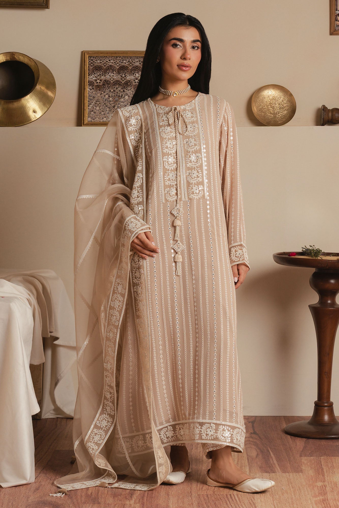SANDSTONE GRACE -3PC (SHIRT, TROUSER & DUPATTA)