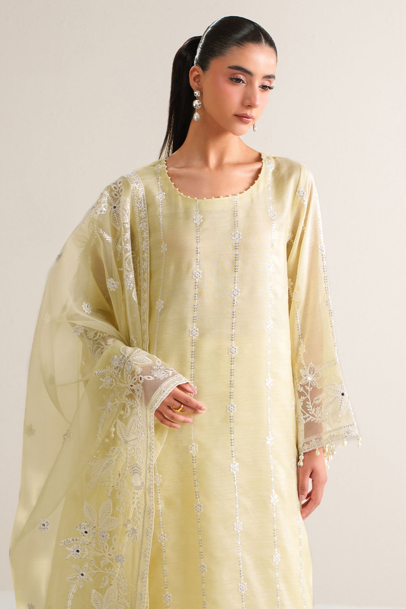 GARDEN GLOW-3PC SILK EMBROIDERED SUIT