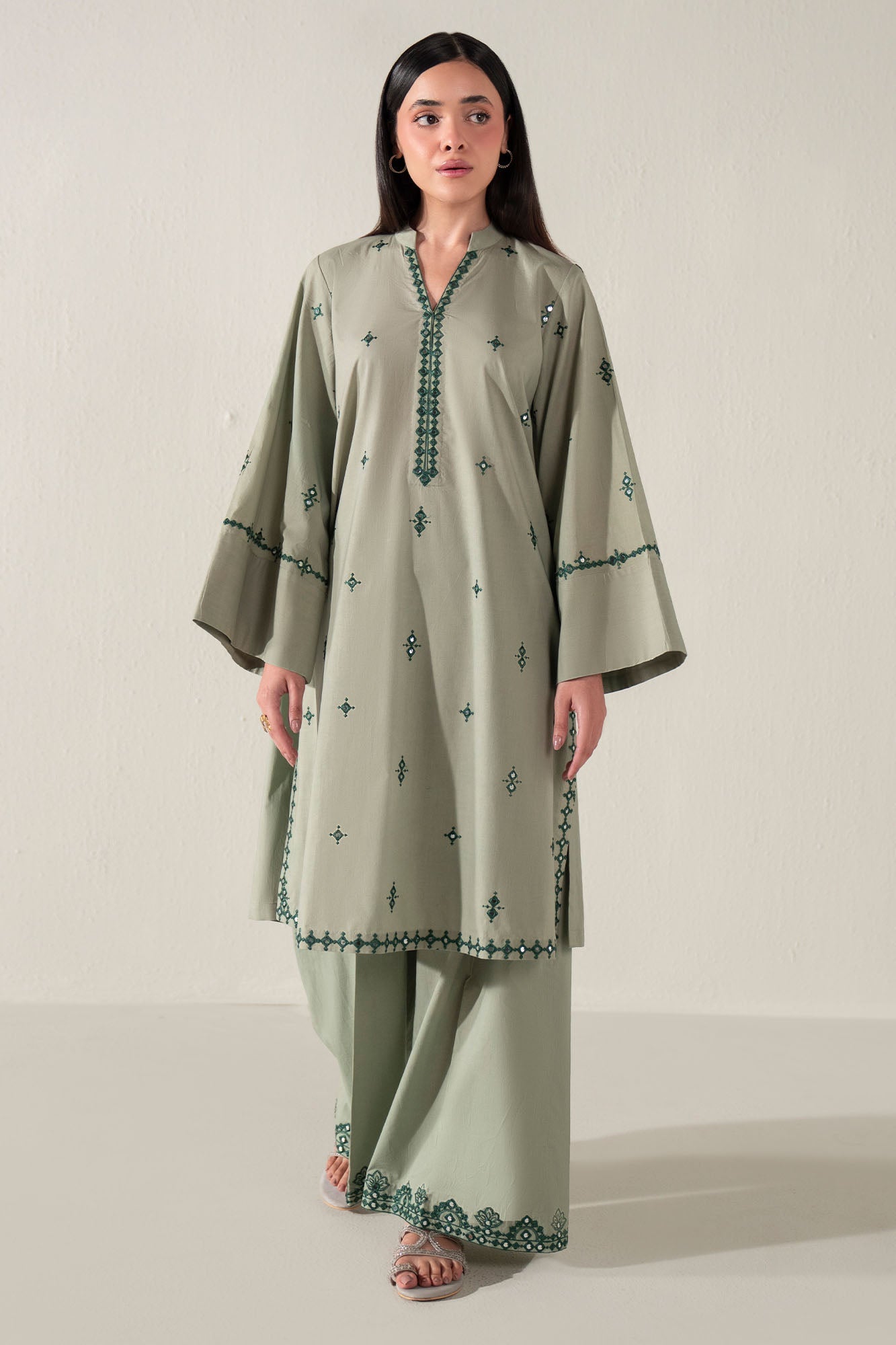 CYMBIDIUM ORCHID -2PC (SHIRT & TROUSER)