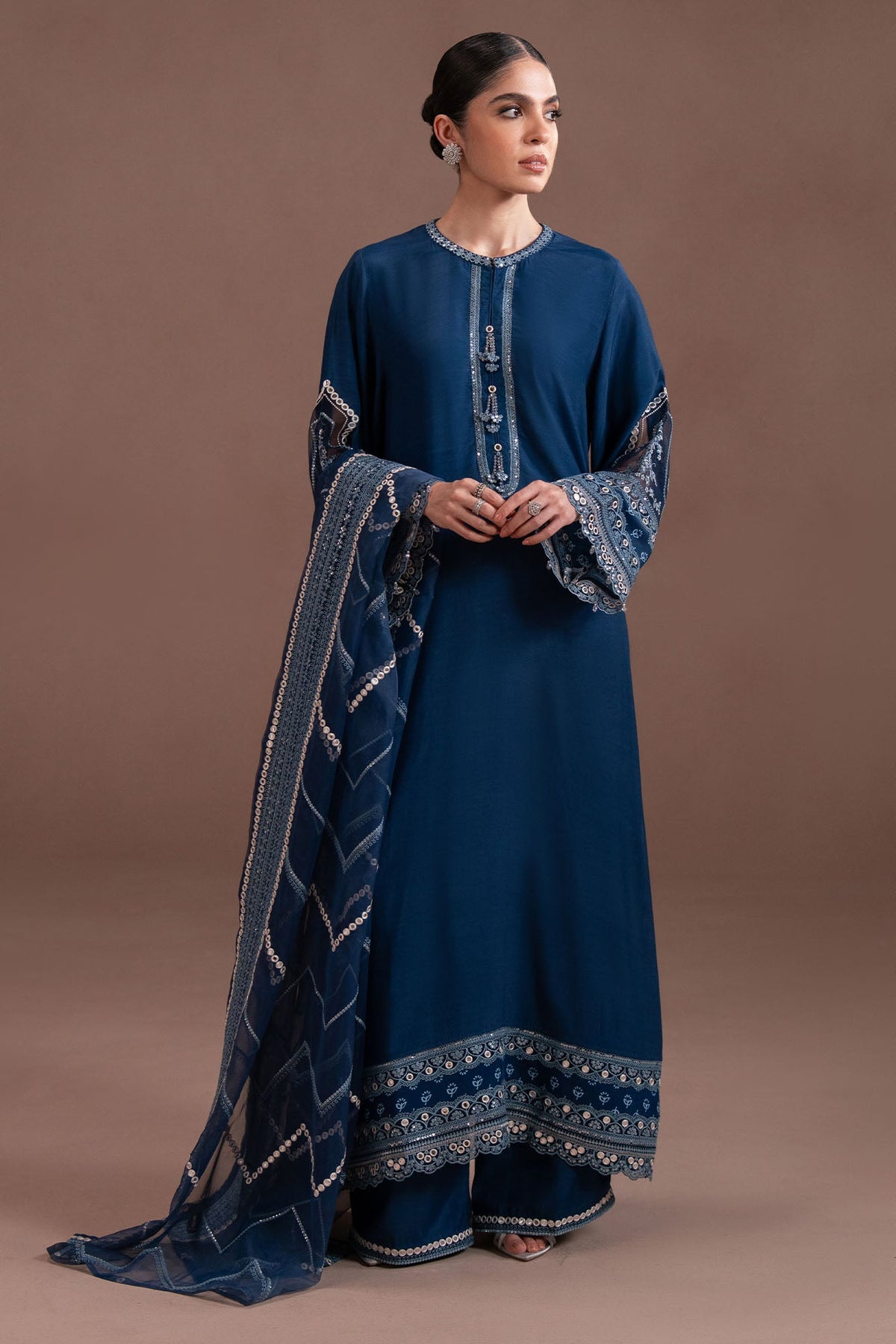 COBALT CHARM-3PC (SHIRT, TROUSER & DUPATTA)