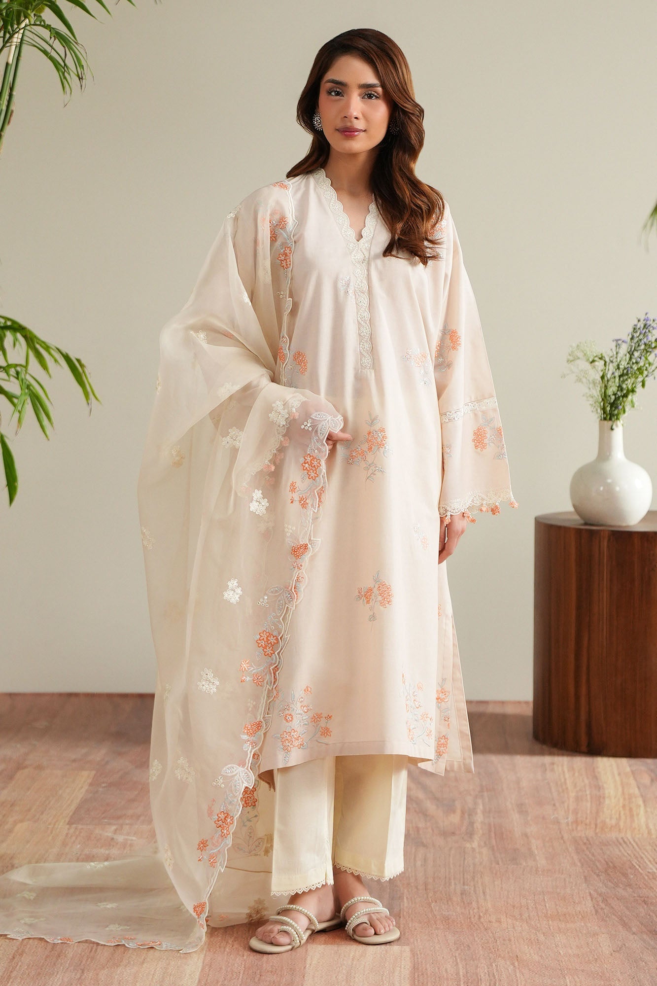 SOFT APPRICOT-2PC (SHIRT & DUPATTA)
