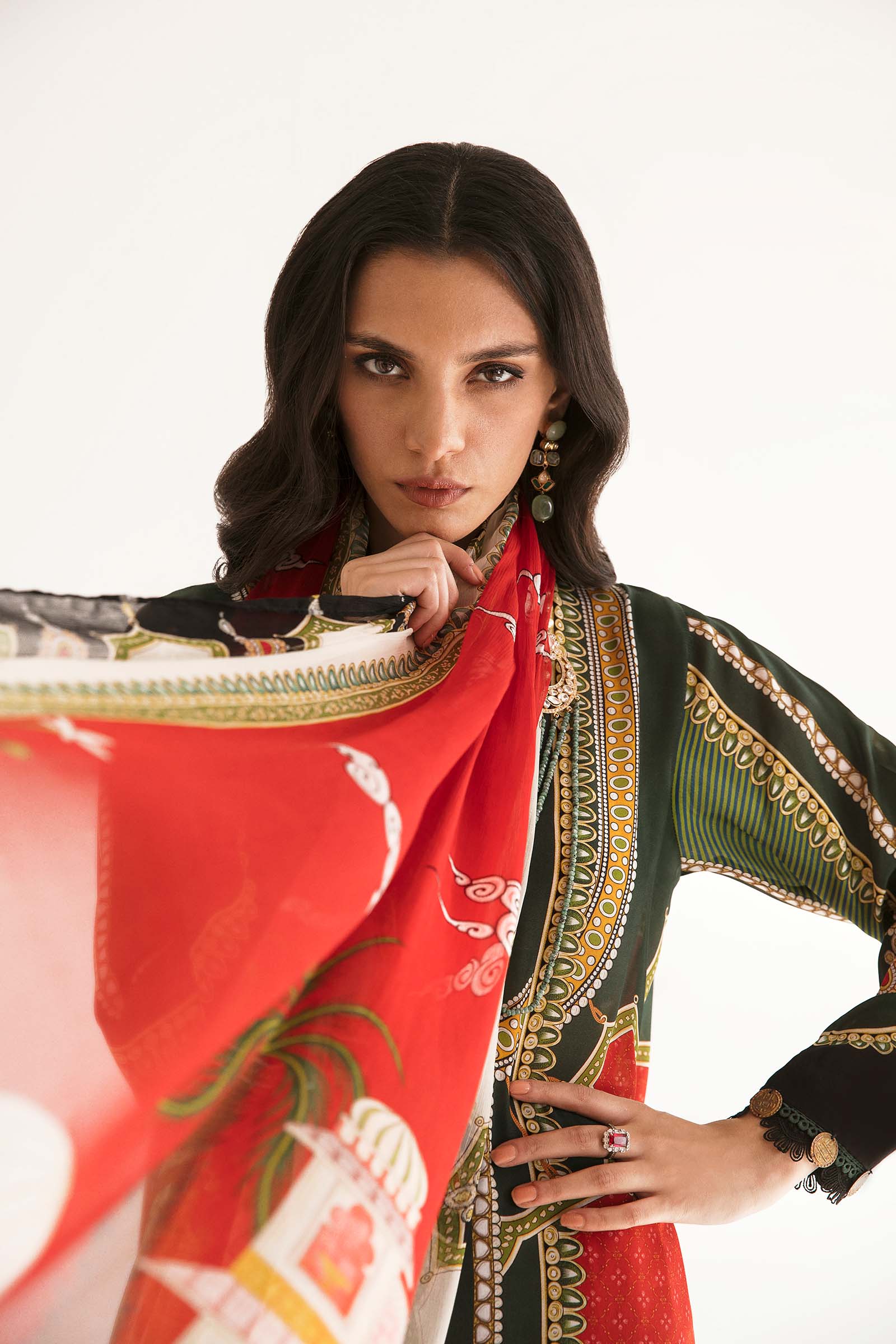 3 Piece Embroidered Suit