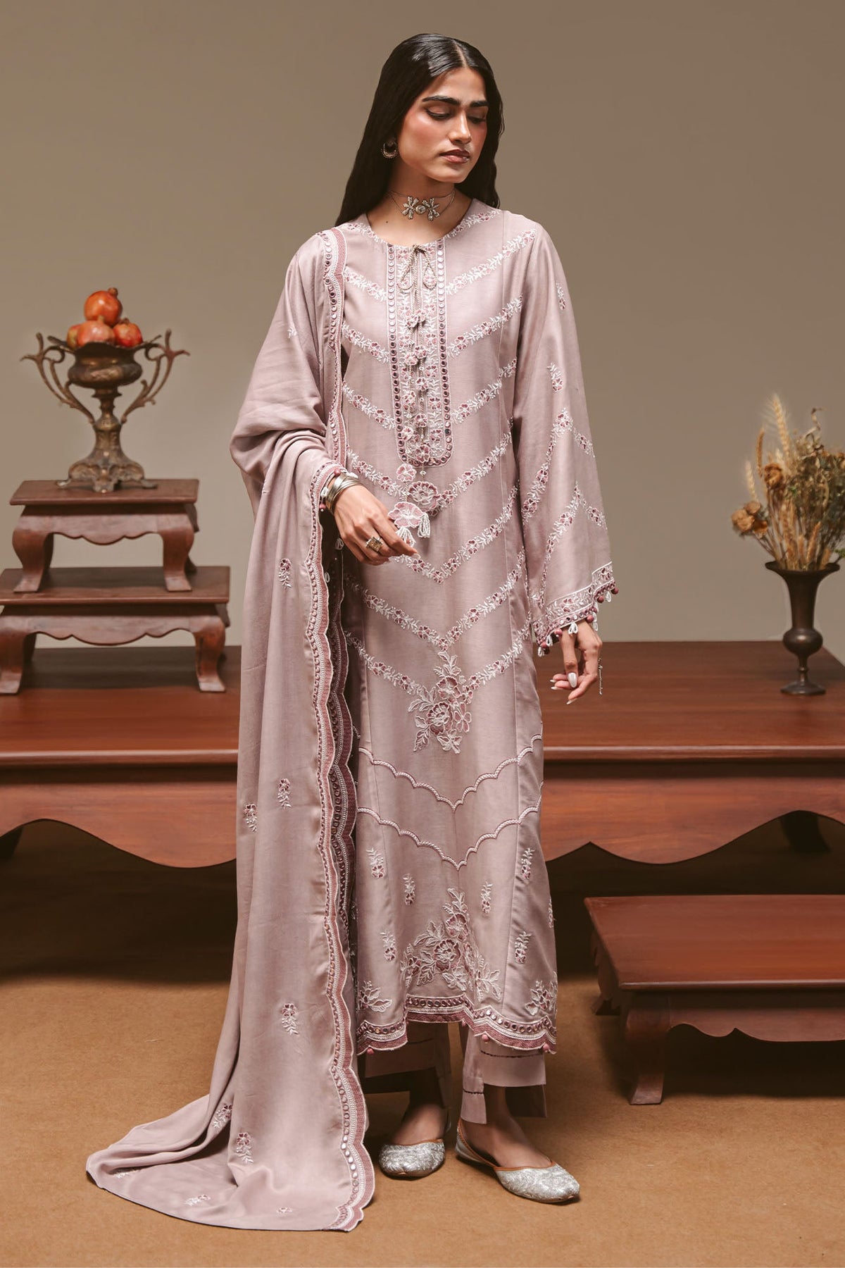 PETAL SYMPHONY-3PC MARINA EMBROIDERED SUIT