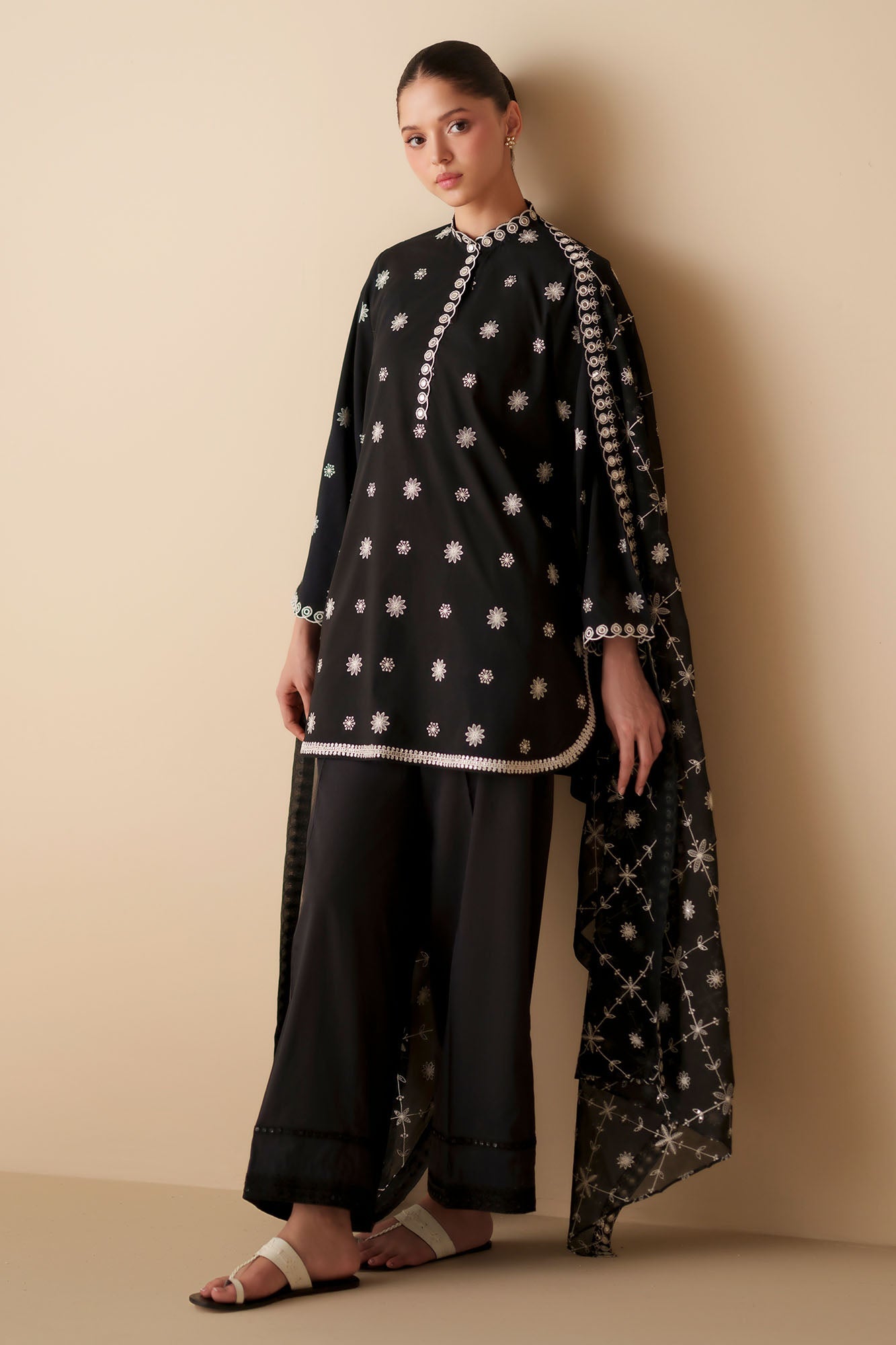 MOONLIT NOIR-2PC (SHIRT & DUPATTA)